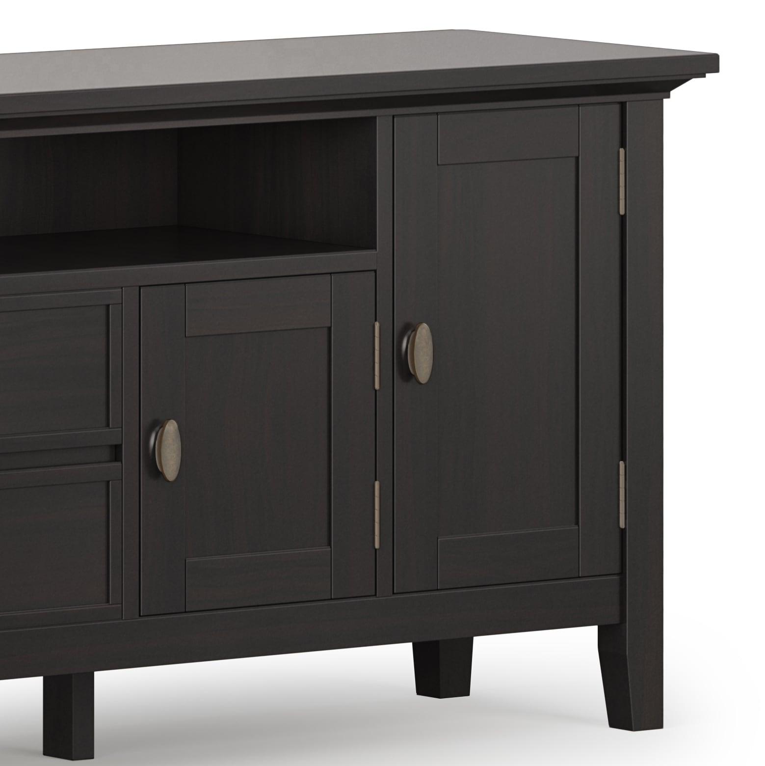 Simpli Home Redmond 72"W Solid Wood TV Stand for TVs up to 80" with Storage Cabinets