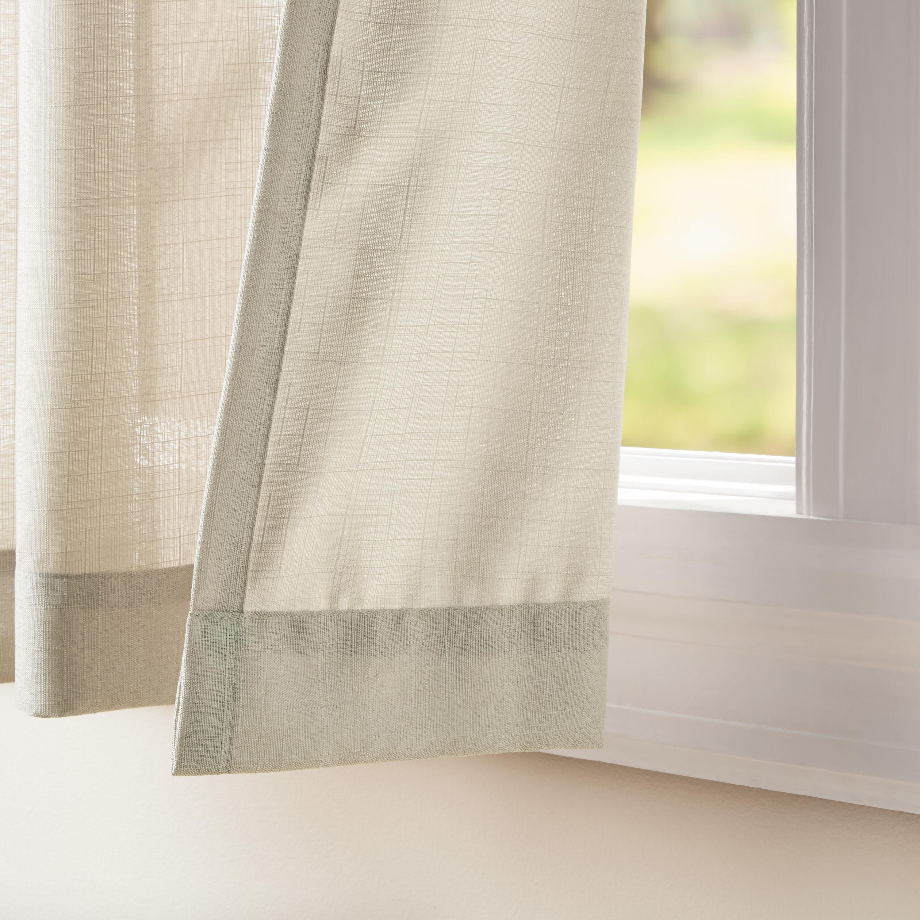 Loha GT Aaliyah Solid Color Semi-Sheer Grommet Curtain Panels