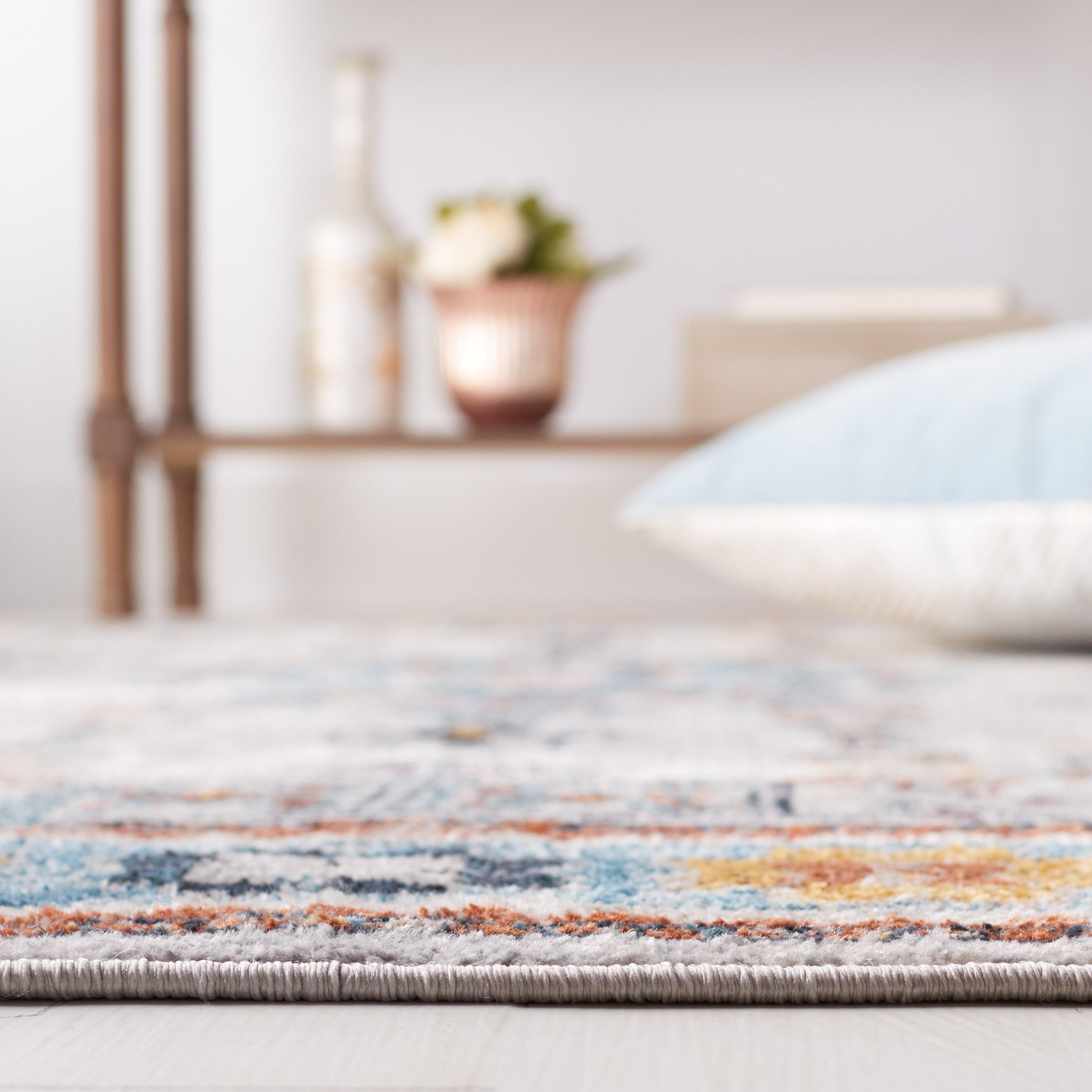 Bayside BAY106 Power Loomed Area Rug - Gray/Blue - 5'3"x7'6" - Safavieh.