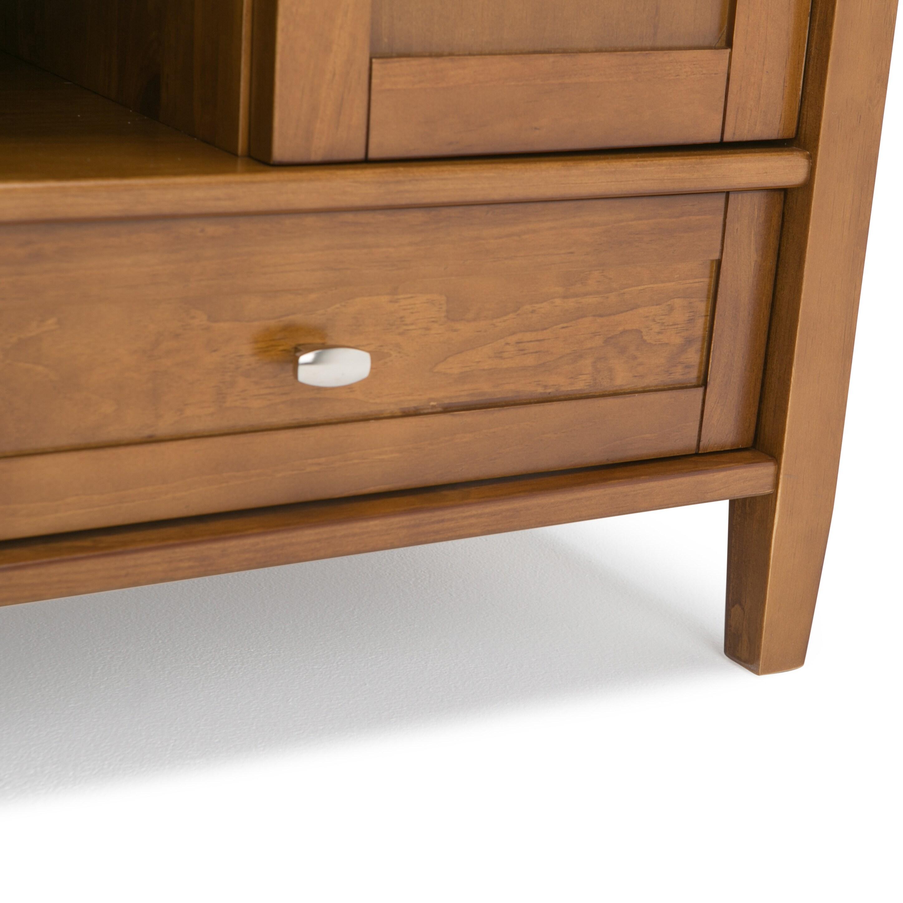 Simpli Home Warm Shaker 47"W Solid Wood TV Stand for TVs up to 55" with 2 Storage Cabinets and 2 Drawers