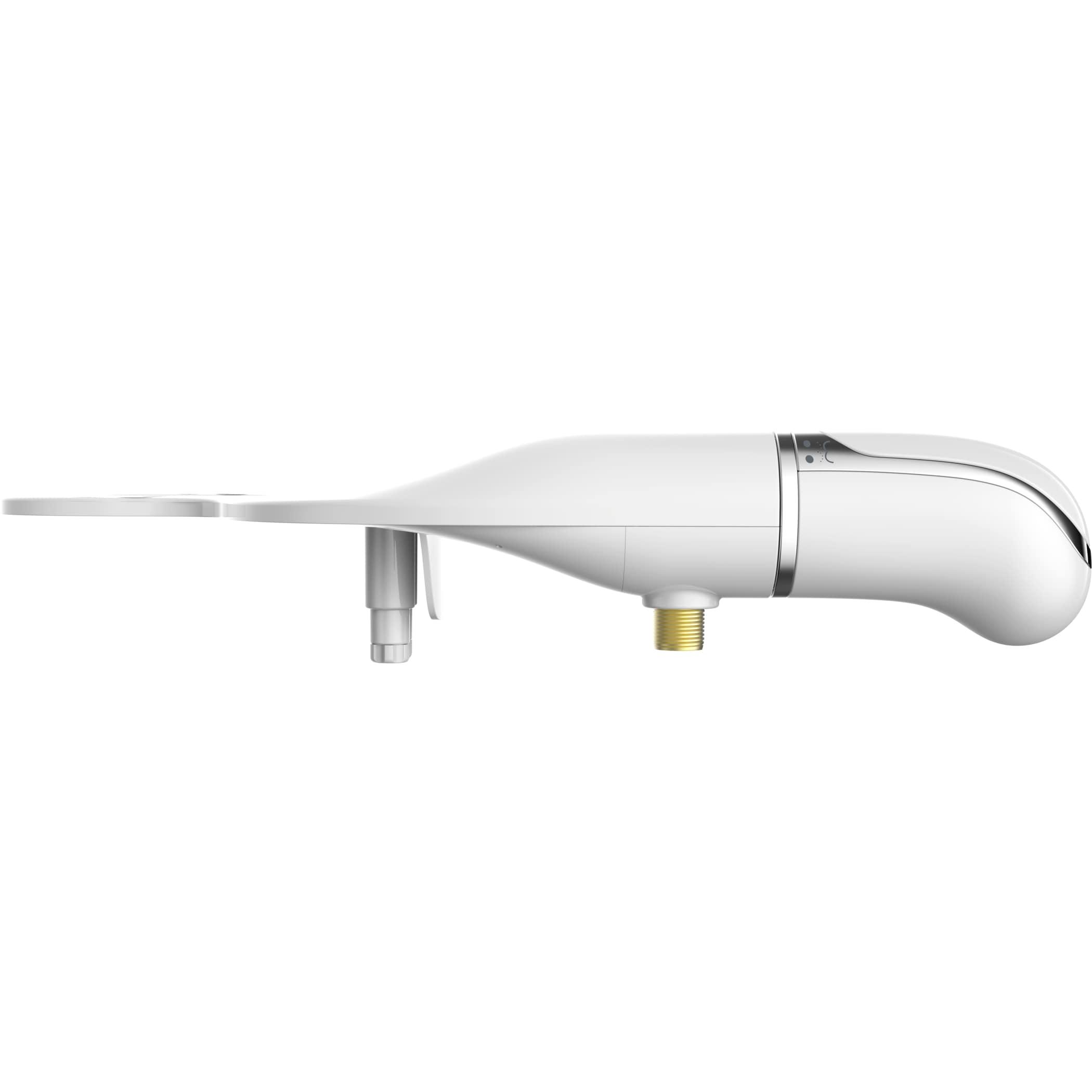 Bemis Assurance 3" Raised Toilet Seat with Handles and Bidet Attachment, Secure Hinges, Elongated, White 7YE85320H20 ARM