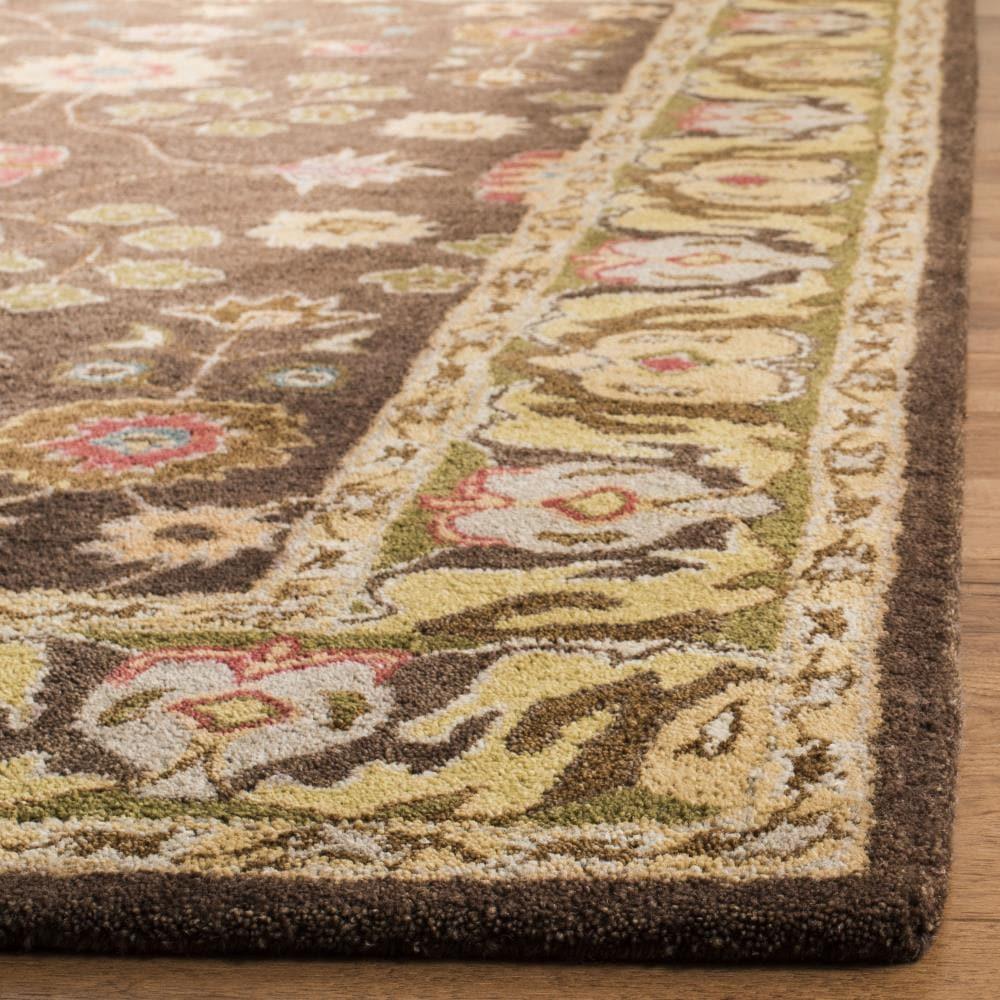 Anatolia AN562 Hand Tufted Indoor Area Rug - Brown/Gold - 4'x6' - Safavieh