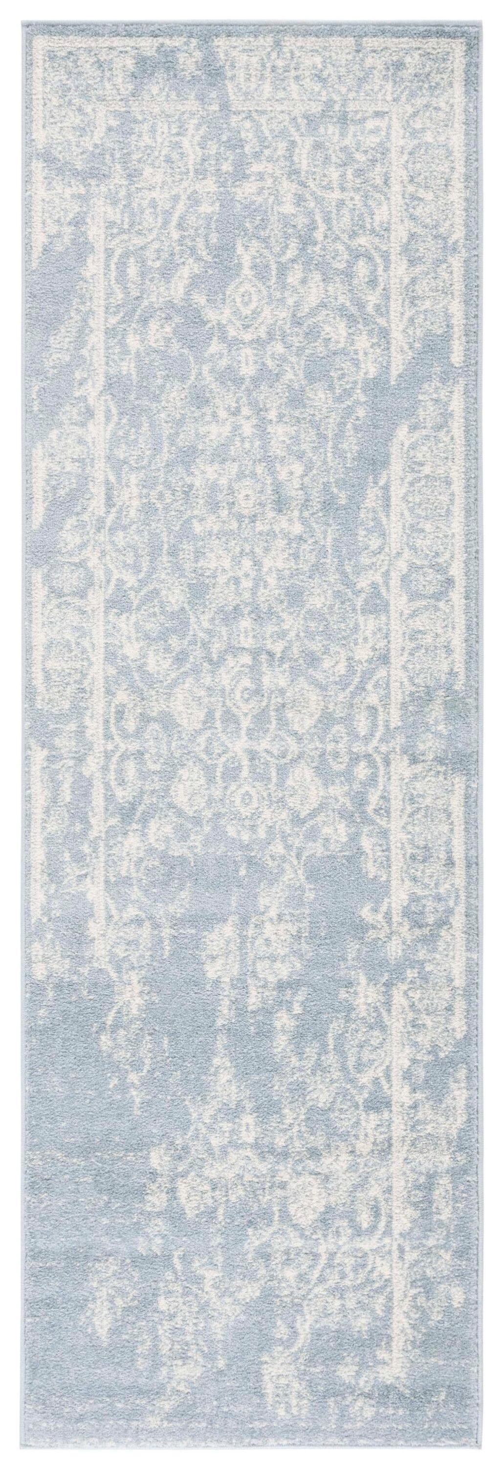Adirondack ADR101 Power Loomed Runner Rug - Slate/Ivory - 2'6"x8' - Safavieh.