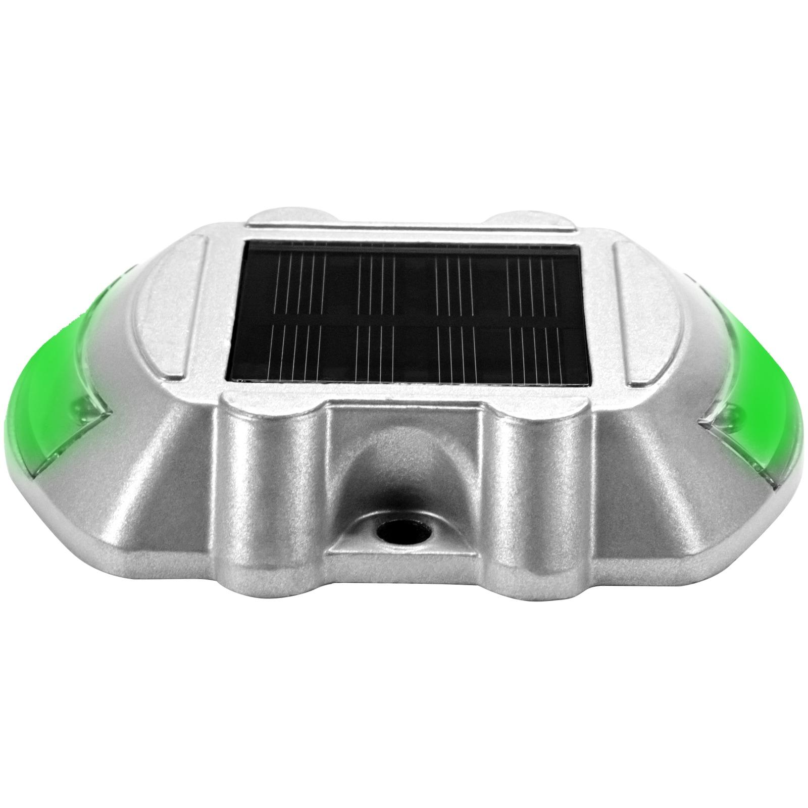 Happybuy Solar Driveway Lights - 8 Pack with Switch Button, Wireless Deck Lights - 6 LEDs for Path, Garden, Walkway & Sidewalk - Bright Green