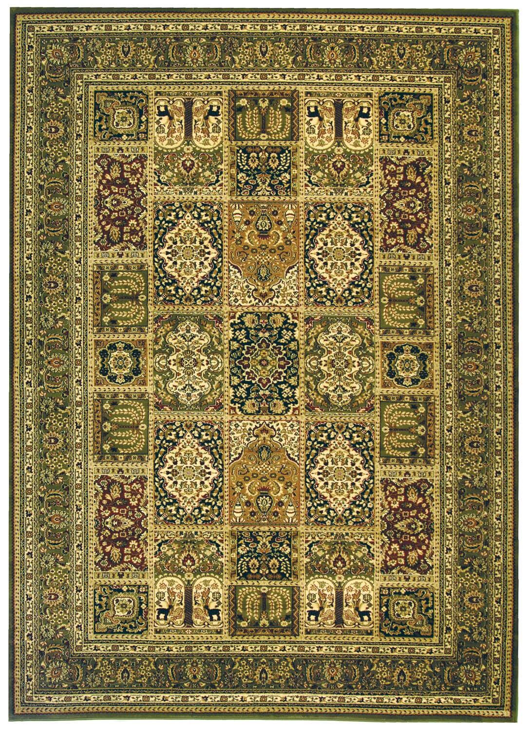 Lyndhurst LNH217 Power Loomed Area Rug - Multi/Green - 8'9"x11'9" - Safavieh.