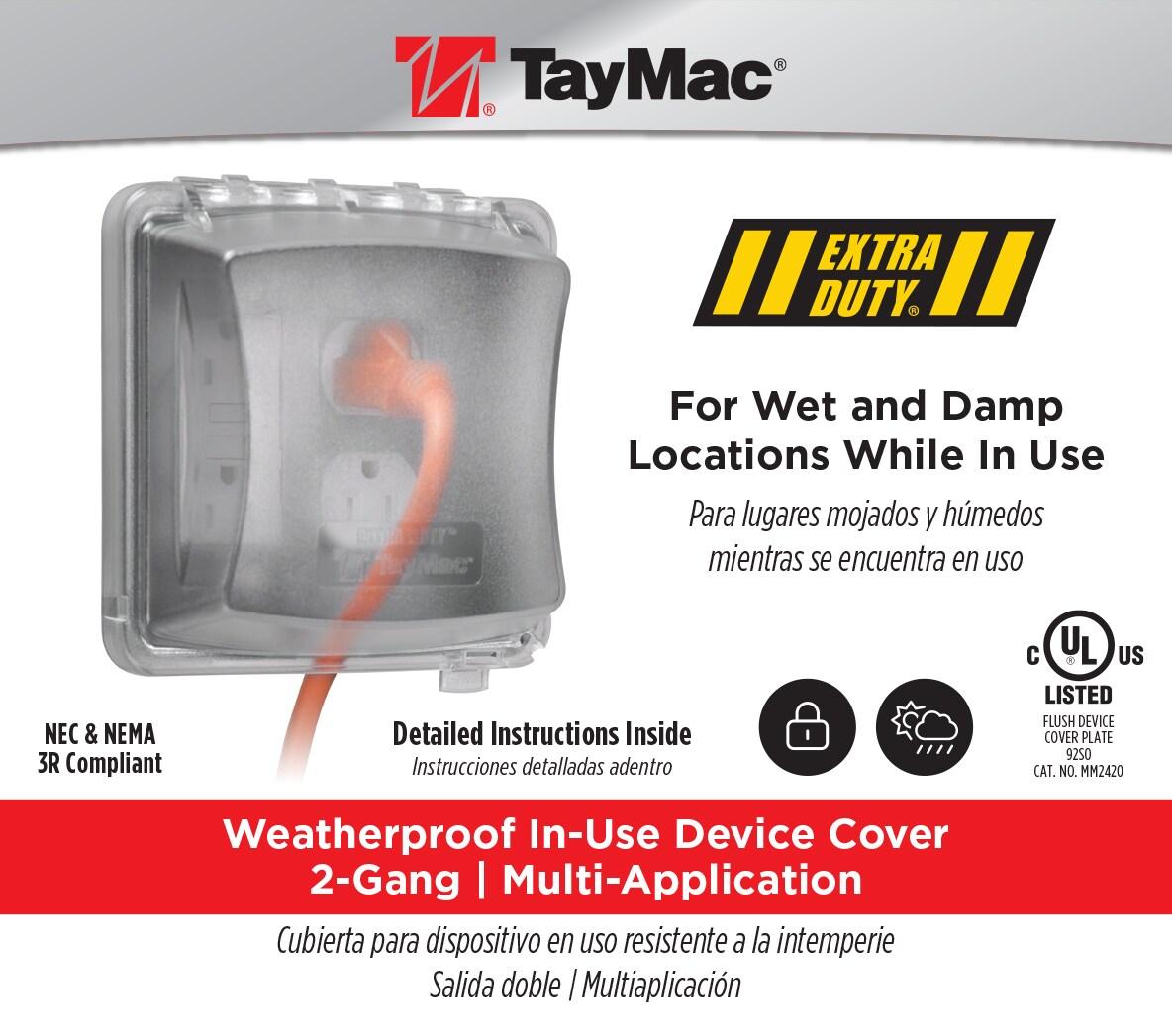 Clear Polycarbonate 2-Gang Weatherproof In-Use Cover