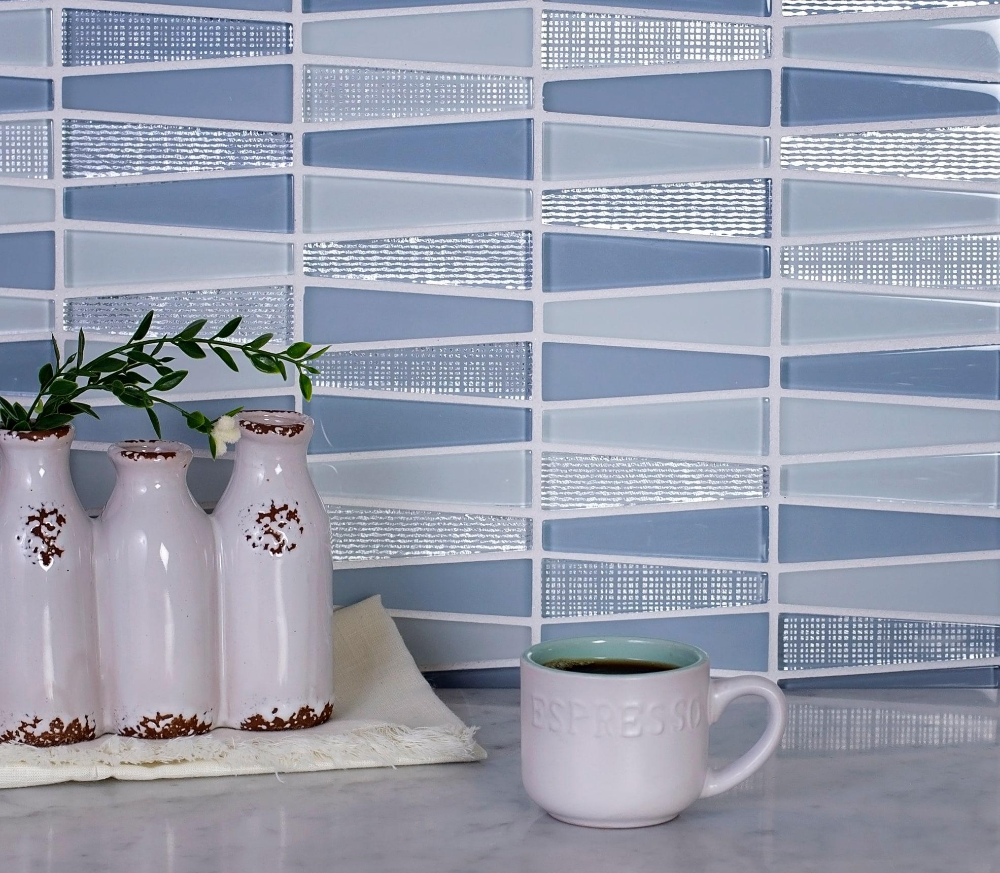 1" x 3" Glass Brick Joint Mosaic Wall and Floor Tile