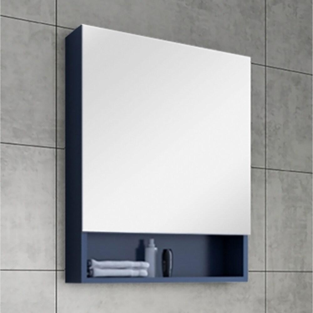 Fresca Stella 24" Wood Bathroom Medicine Cabinet with Bottom Shelf in Royal Blue