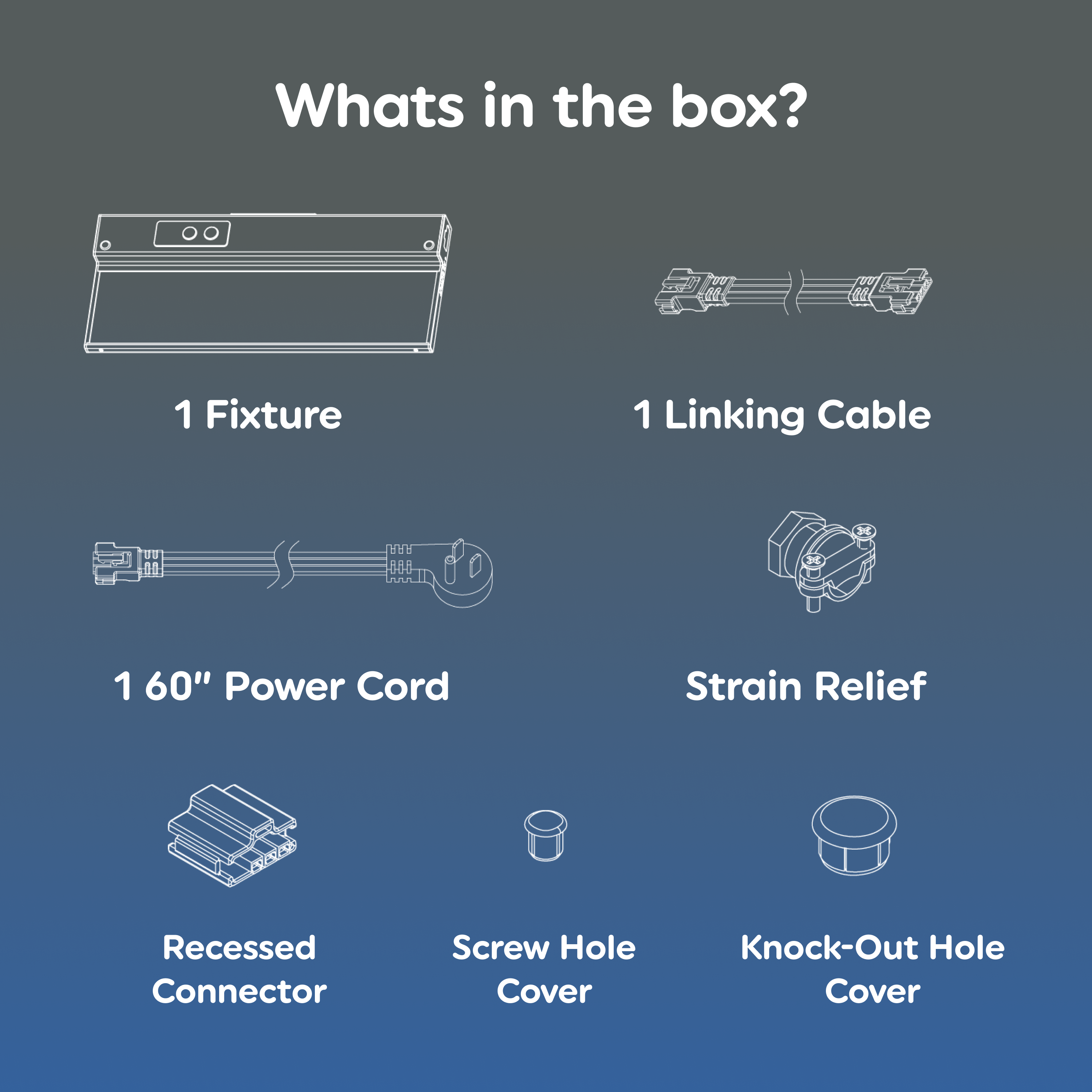 GE Household Lighting 24" Undercabinet Light Fixture: LED, 1500 Lumens, 3000K, Multicolored, Push Button, Plastic, 5-Year Warranty