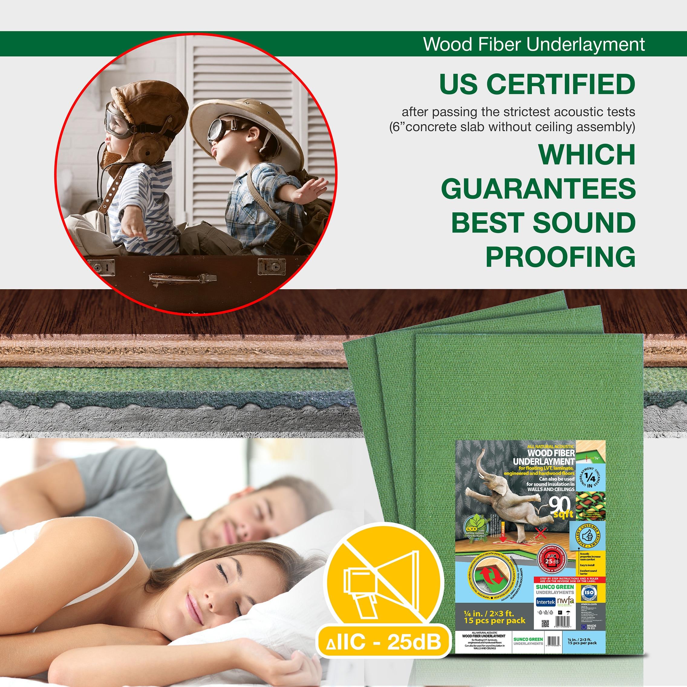 STEICO Wood Fiber Underlayment 6mm, 1/4 inches, 90 Square Feet