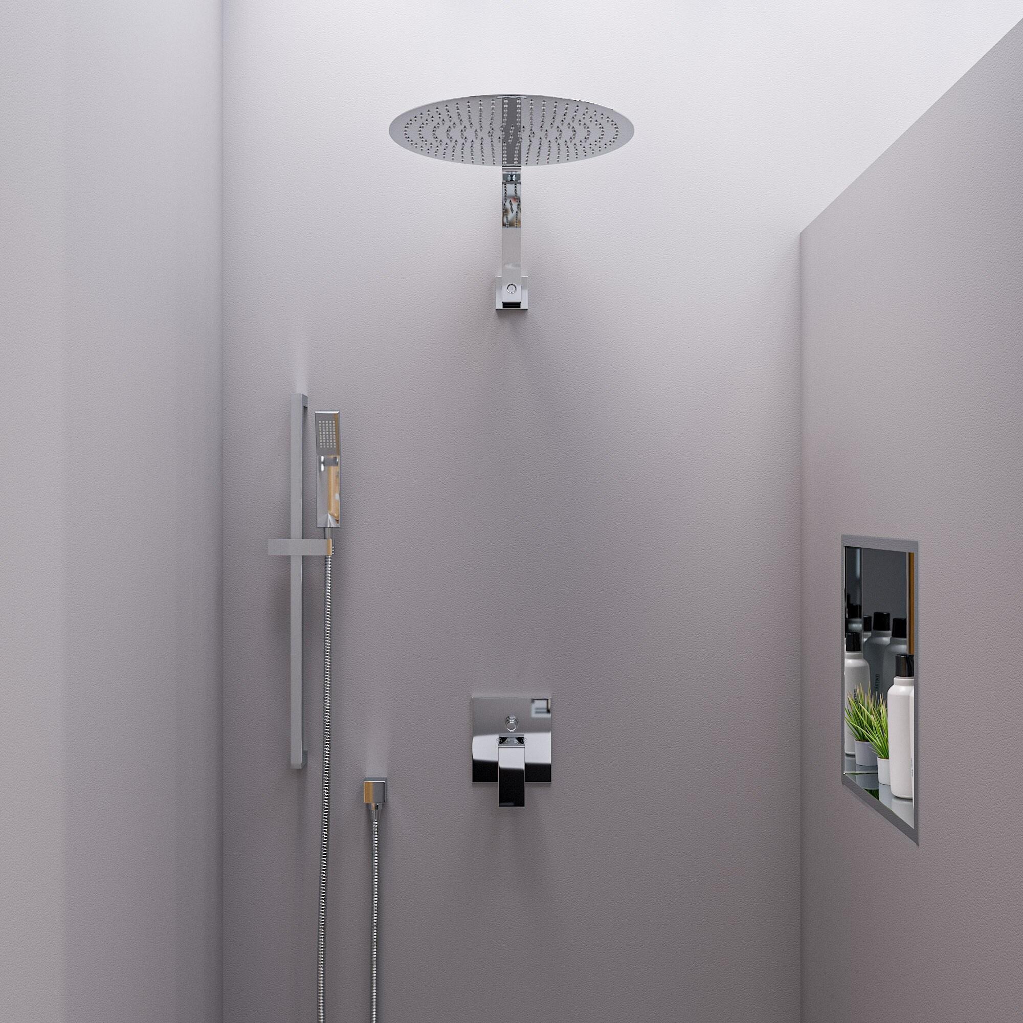 12" Square Raised Wall Mounted Shower Arm