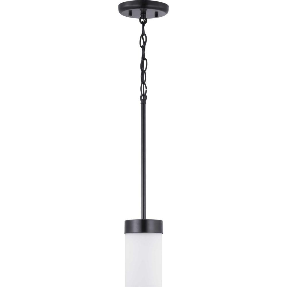 Progress Lighting Elevate 1-Light Mini Pendant, Glass, Polished Chrome, Etched White Shade, Design Series Collection