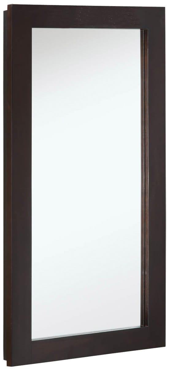 Design House 16" x 5" x 30" Wall Mounted 1-Door Mirrored Bathroom Medicine Cabinet, Espresso