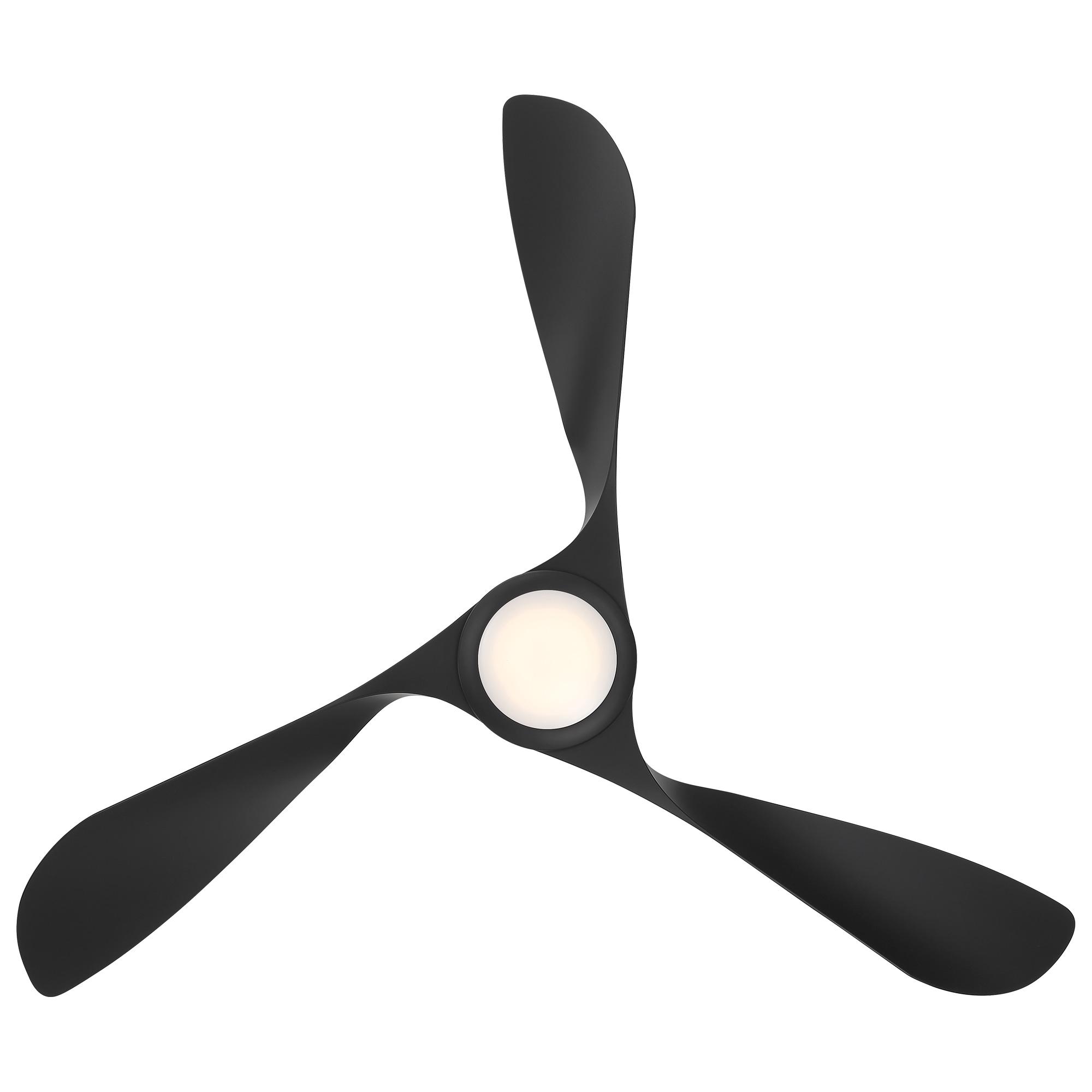 54" Swirl 3 - Blade Outdoor LED Smart Propeller Ceiling Fan with Remote Control and Light Kit Included