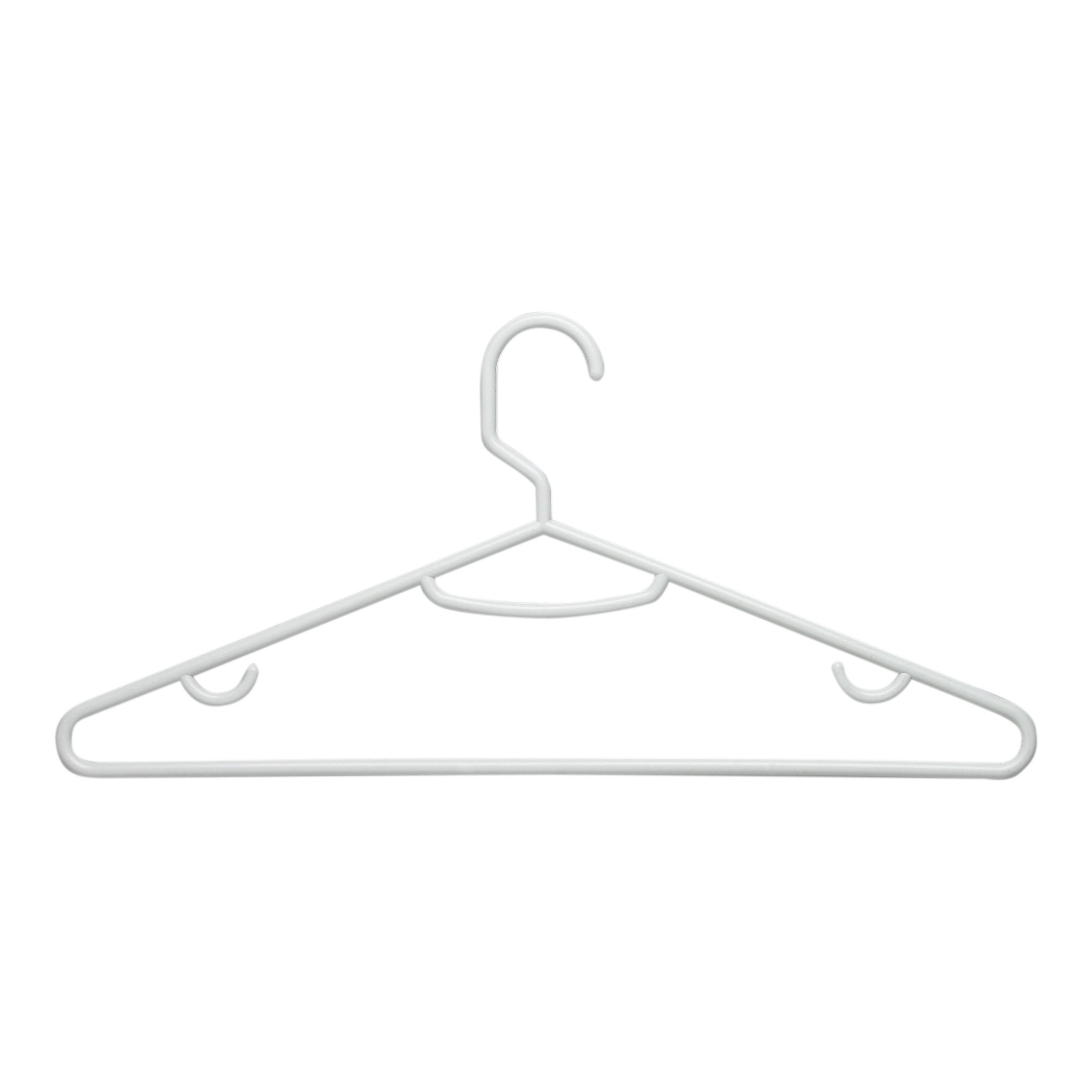 Honey-Can-Do Plastic Suit Hangers, White, 60 Pack