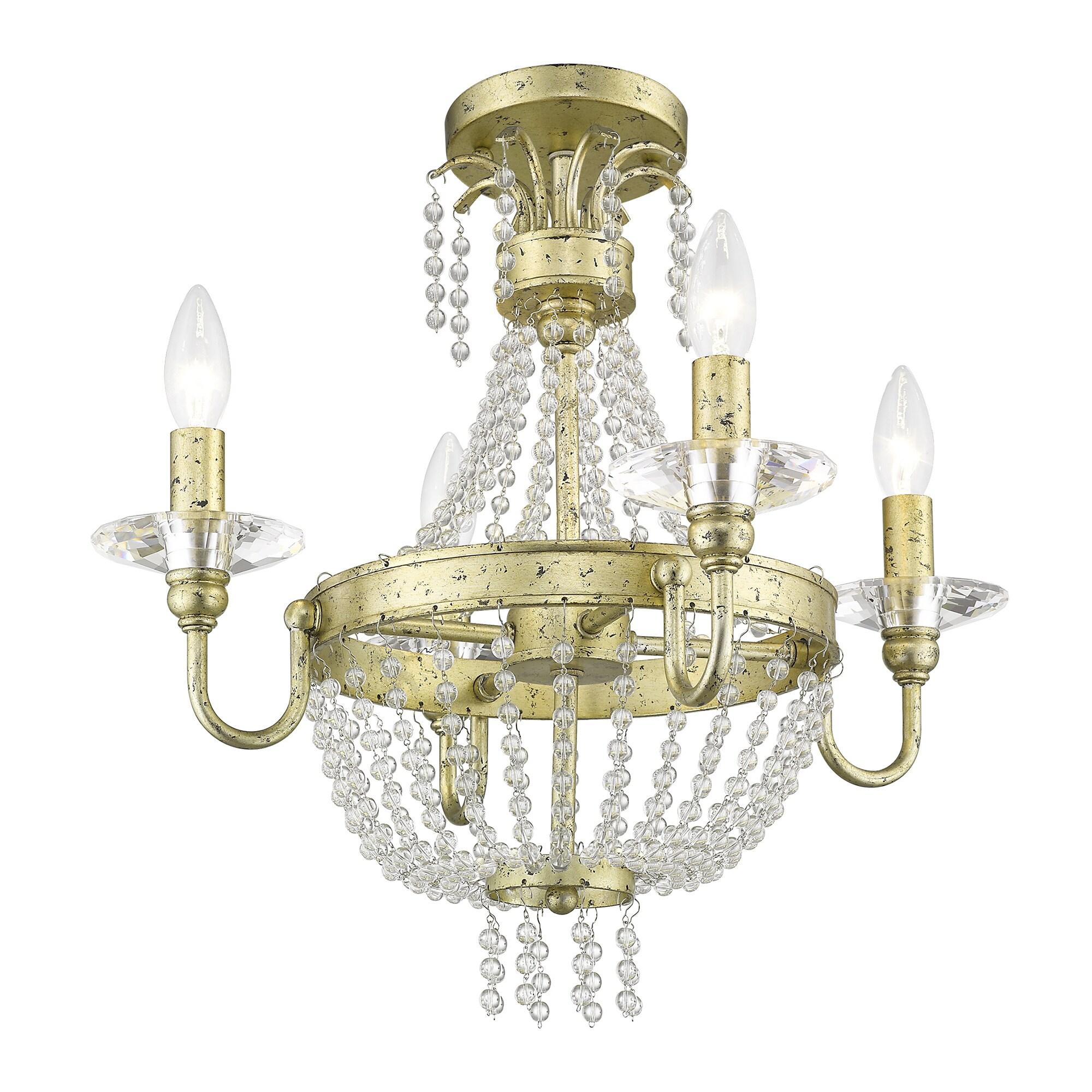 Livex Lighting Valentina 4 - Light Chandelier in  Winter Gold