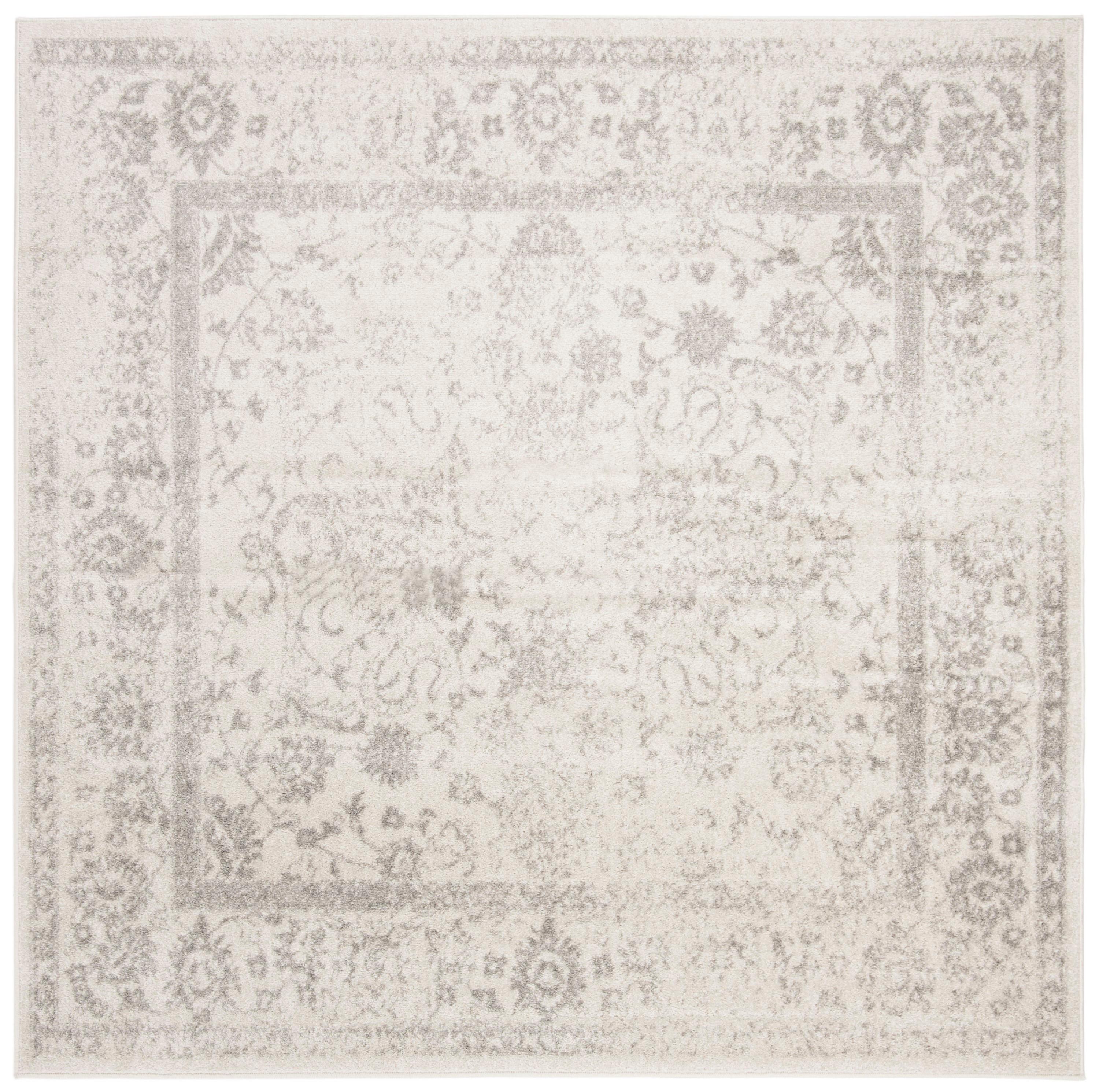 Adirondack ADR109 Machine Made Indoor Area Rug - Ivory/Silver - 12'x12' - Safavieh