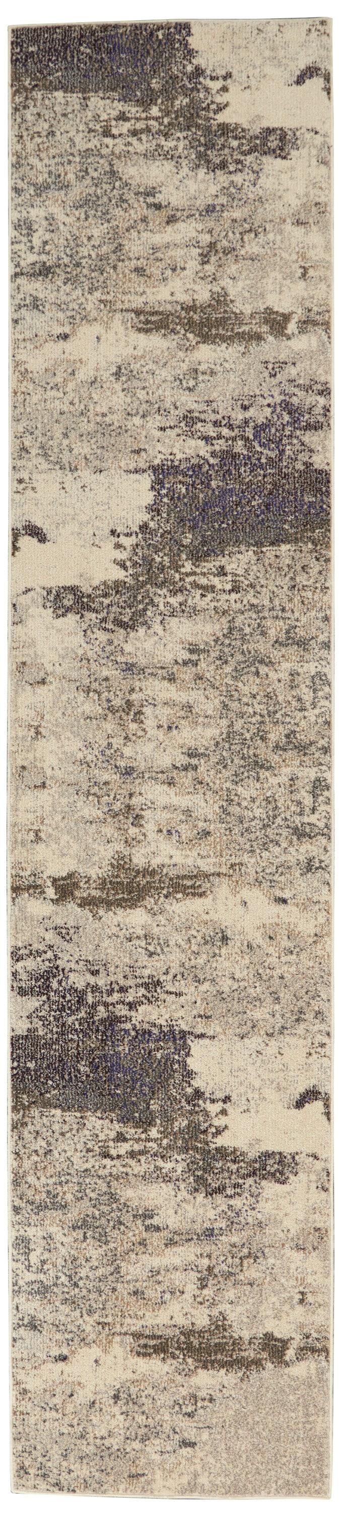 Nourison Celestial CES02 2'2" x 10' Ivory/Grey Area Rug