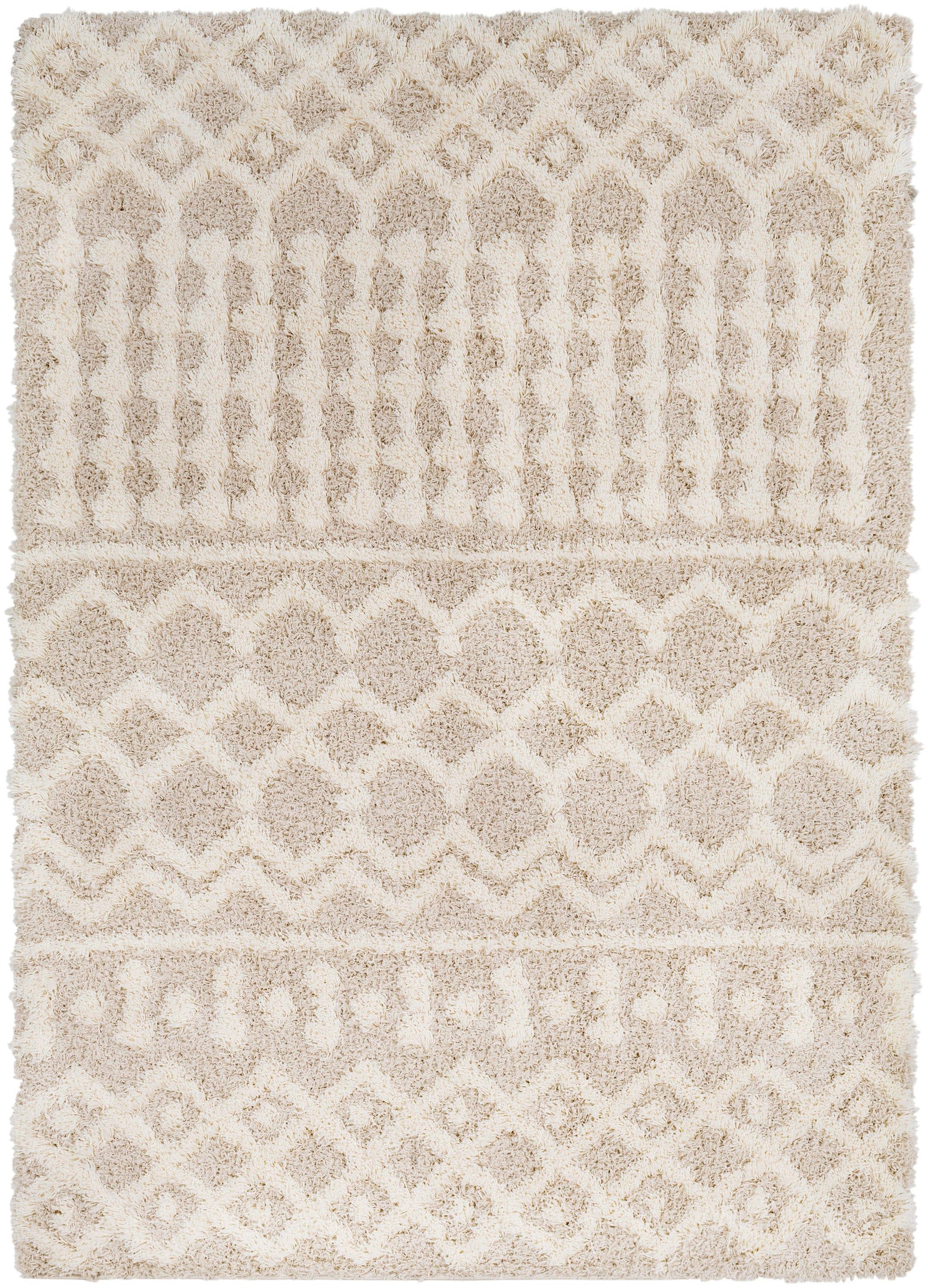 Livabliss Hapsburg Moroccan Shag Area Rug, 5'3" x 7'3", Beige