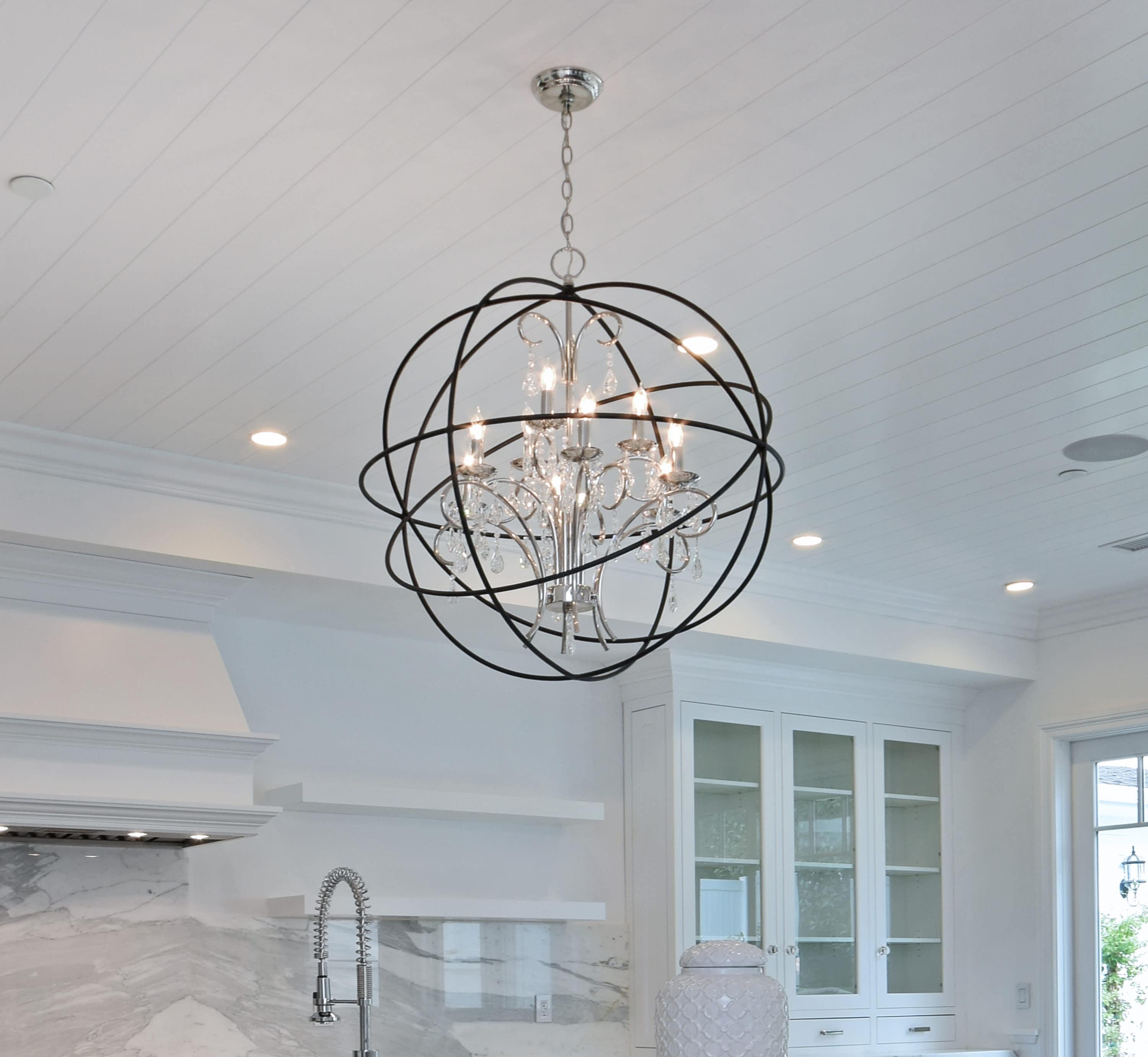 -Six Light Chandelier in Modern Style-25 inches Wide By 28 inches High-Oil Rubbed Bronze Finish Bailey Street Home 93-Bel-1251756