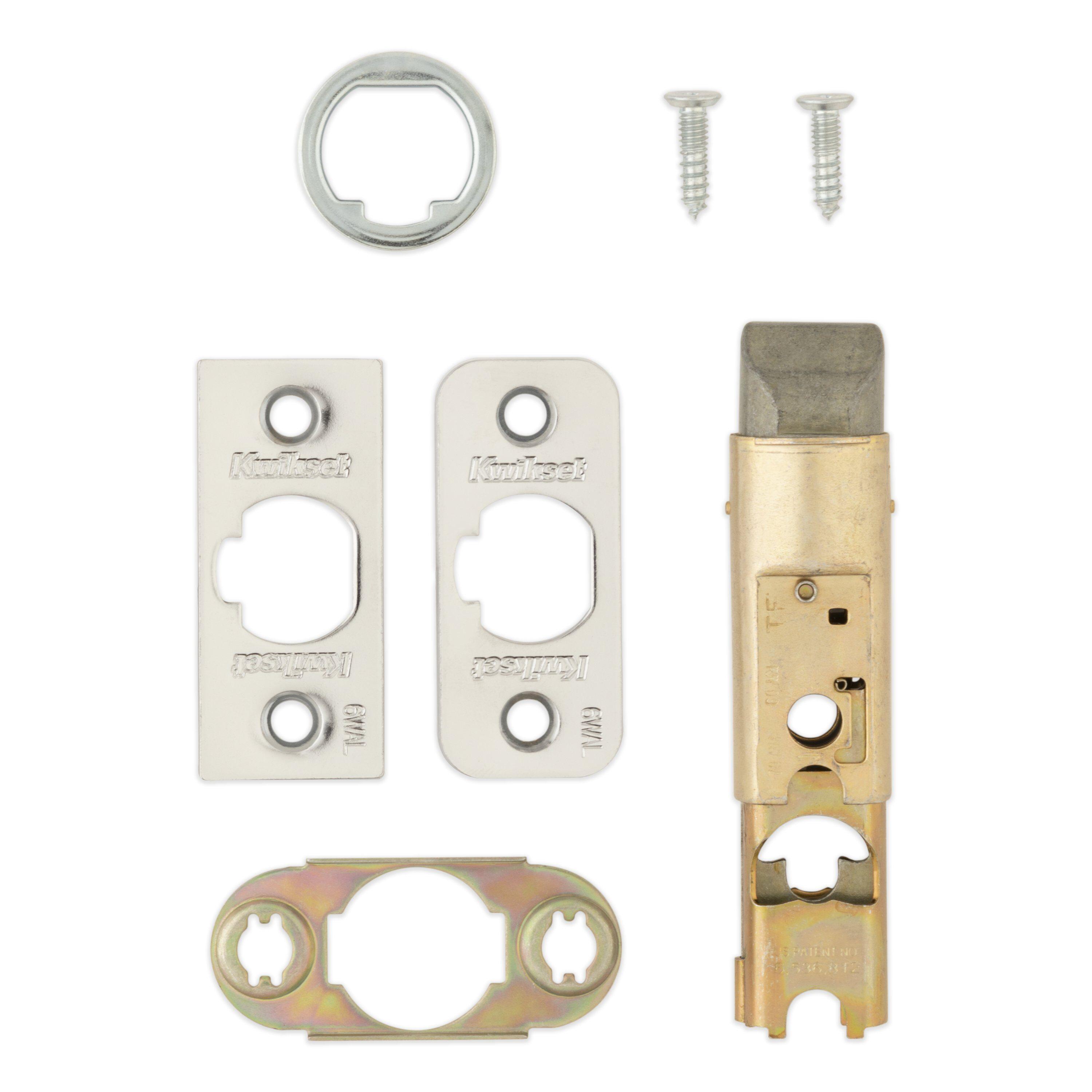 Kwikset 81825-6WAL Adjustable Half-Round Drive Lates in PB