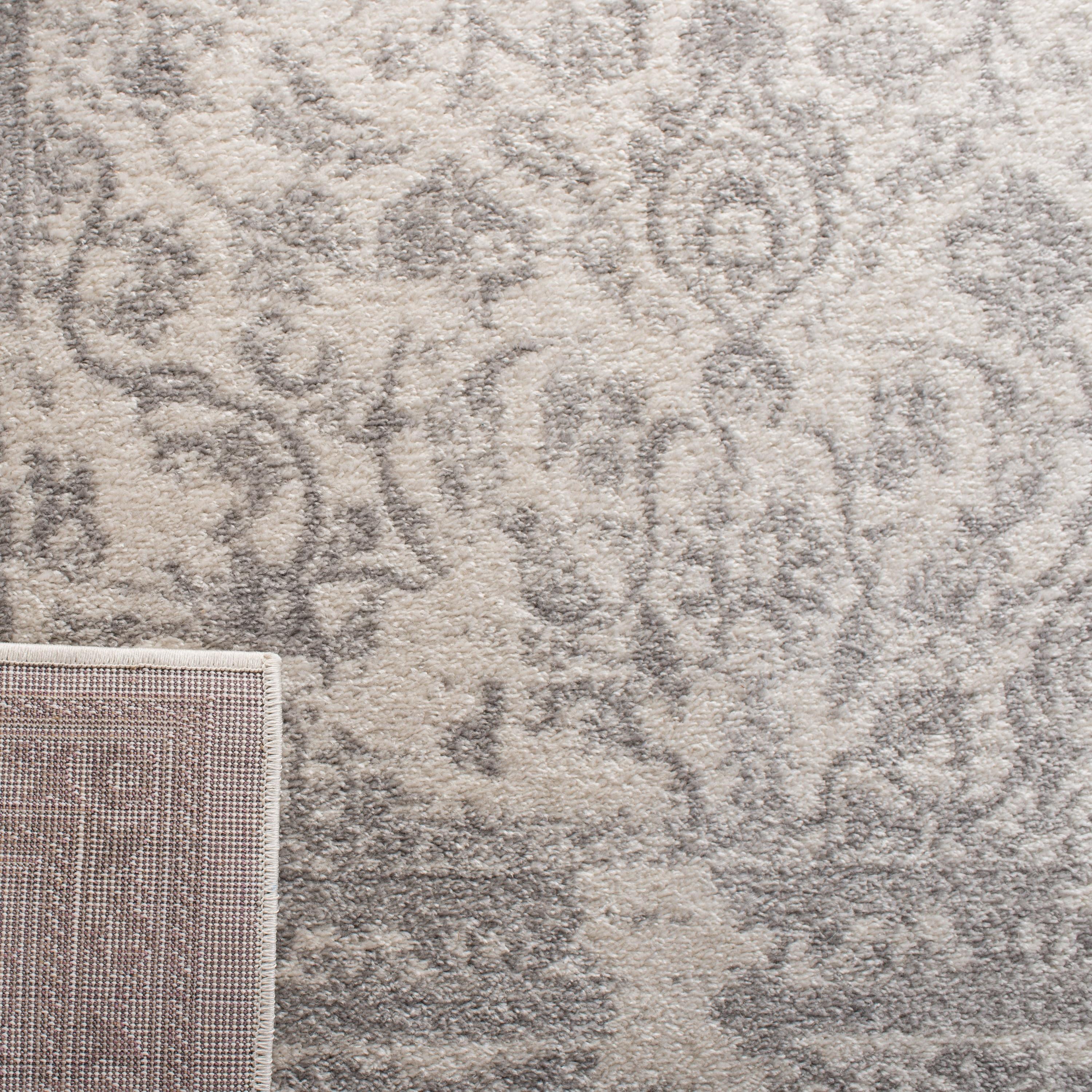 Adirondack ADR101 Power Loomed Runner Rug - Ivory/Silver - 2'6"x10' - Safavieh.