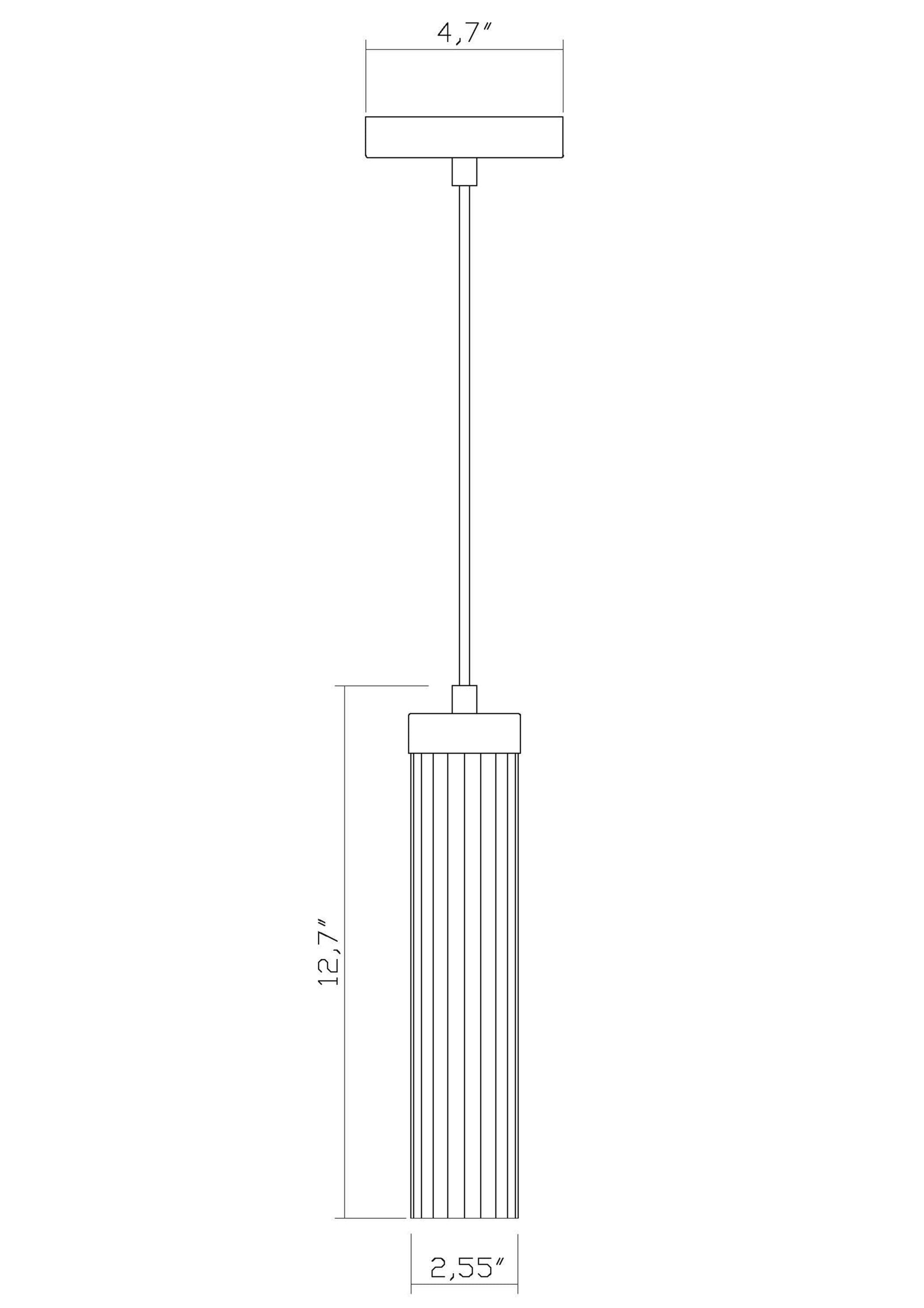 Z-Lite Beau 1 - Light Pendant in  Rubbed Brass