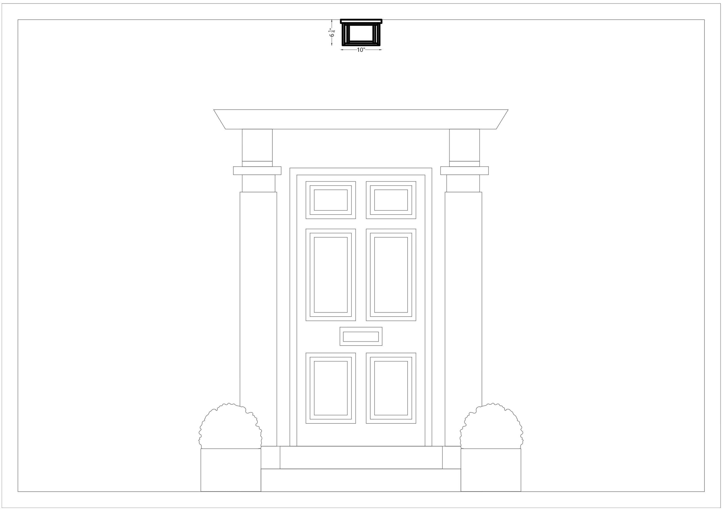 Vermont Square Outdoor Flush Mount