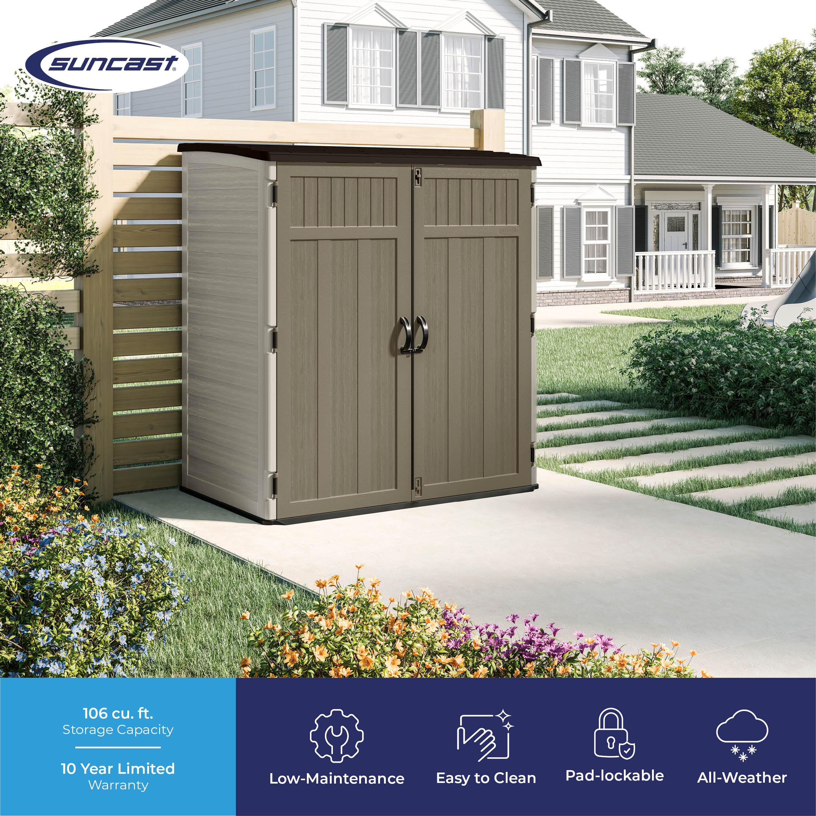 Suncast Suncast 6 ft. W x 4 ft. D Resin Vertical Tool Shed