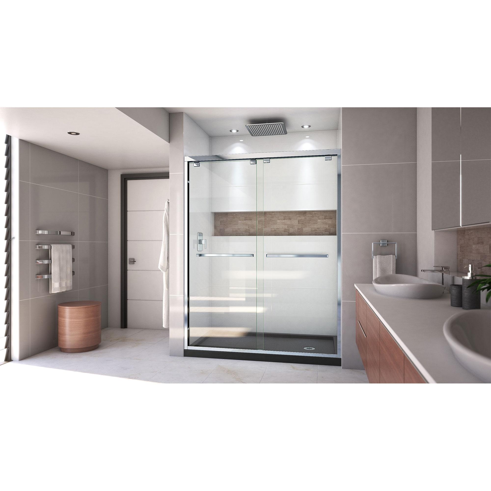 DreamLine Encore 78.75" H Semi-frameless Sliding Shower Enclosure DL-7007R-88-01