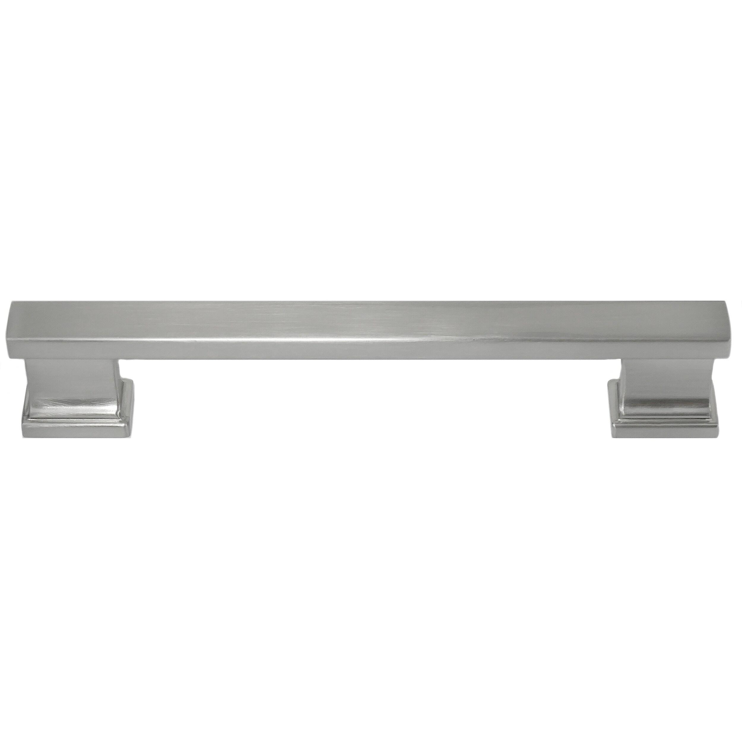 Park Avenue Satin Nickel Rectangular Cabinet Pull with Mounting Hardware