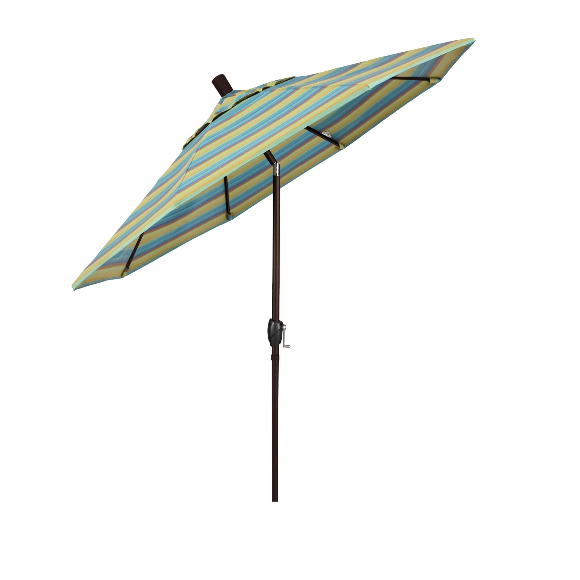 7.5 ft. Astoria Lagoon Aluminum Market Patio Umbrella with Bronze Pole