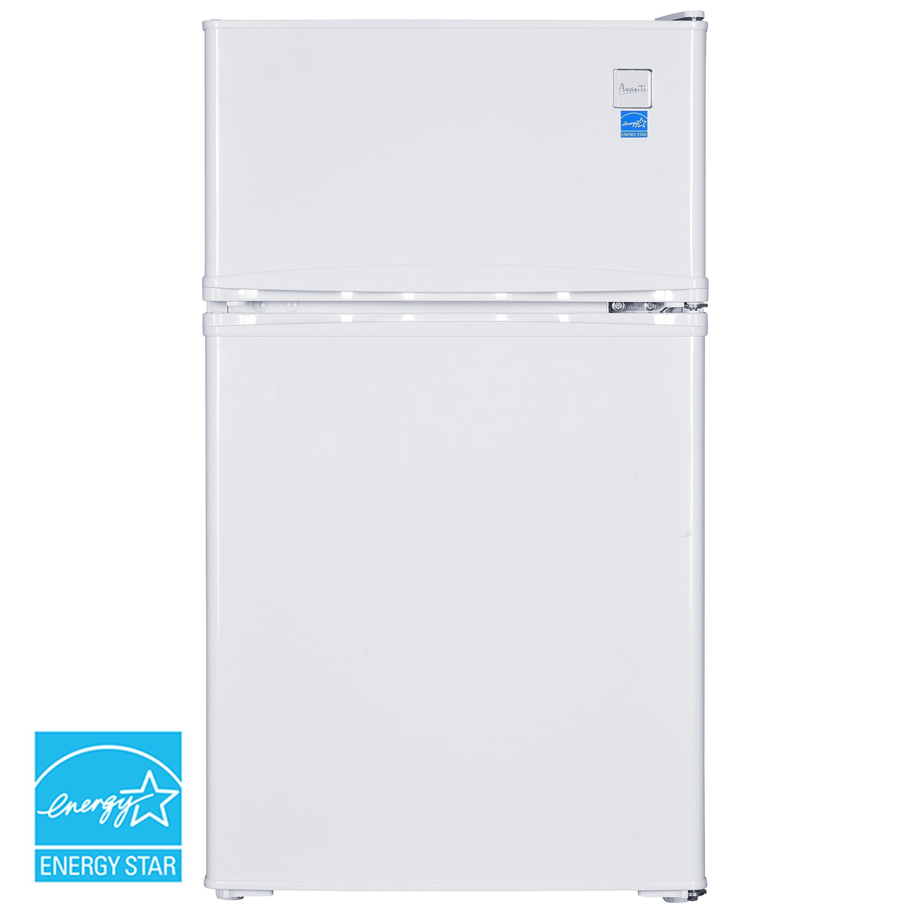 White 3.1 Cu. Ft. Compact Smart Refrigerator with Glass Shelves