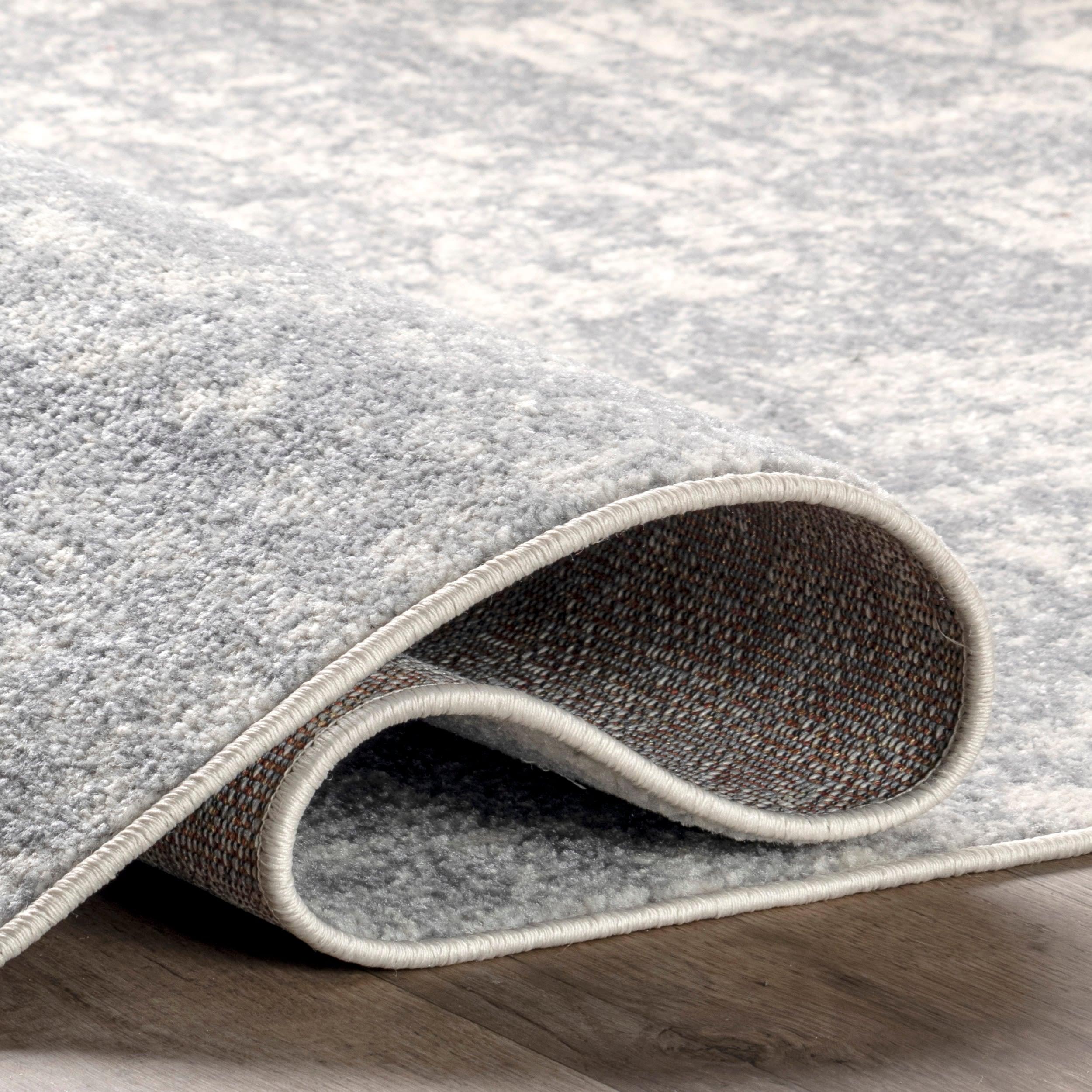 Nuloom 4x6 Justine Vintage Medallion Indoor Area Rug, Grey, Faded Persian Design, Stain Resistant, BedroomLiving Room, Kitchen,