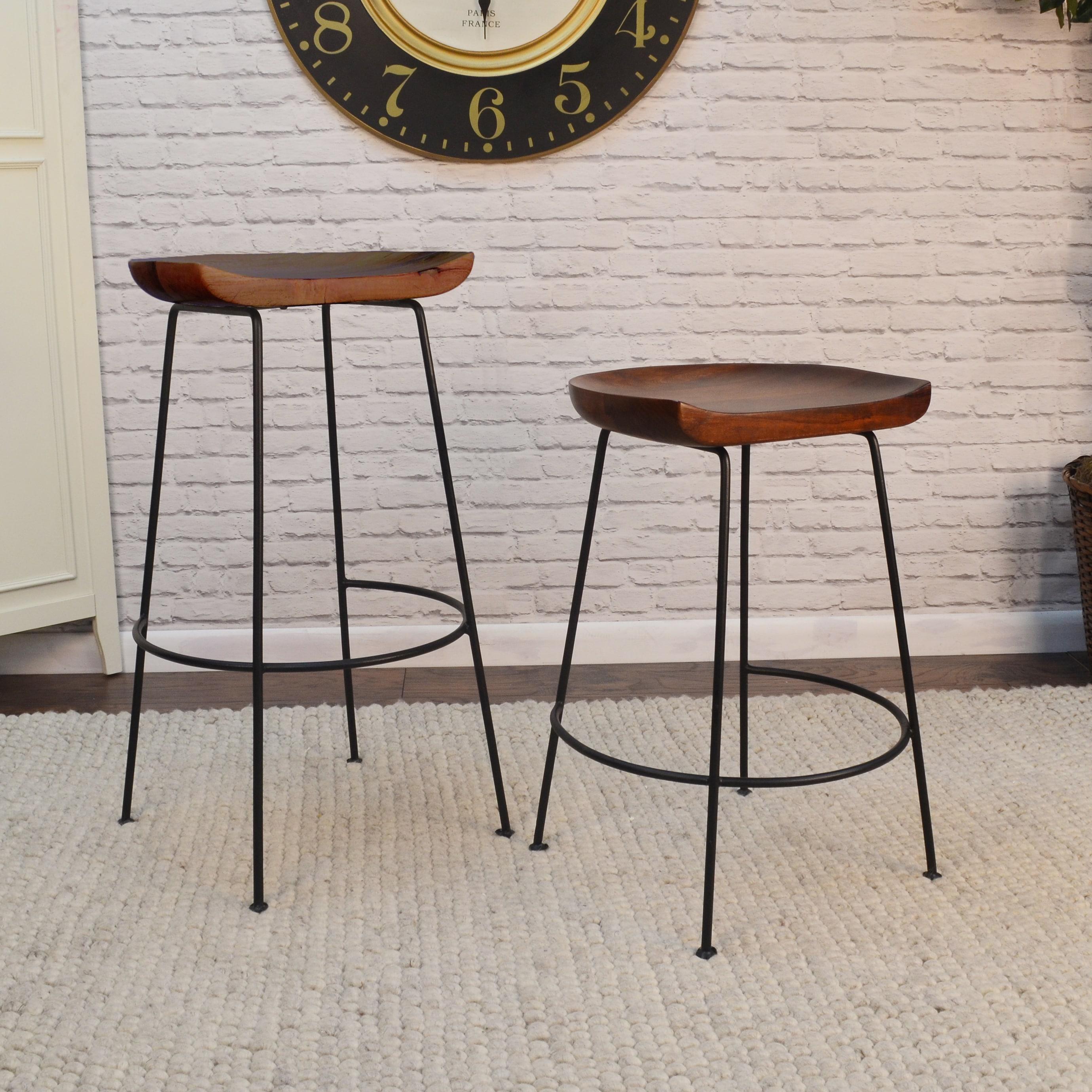 Carolina Classics Diya 24.5" Counter Stool Chestnut Black