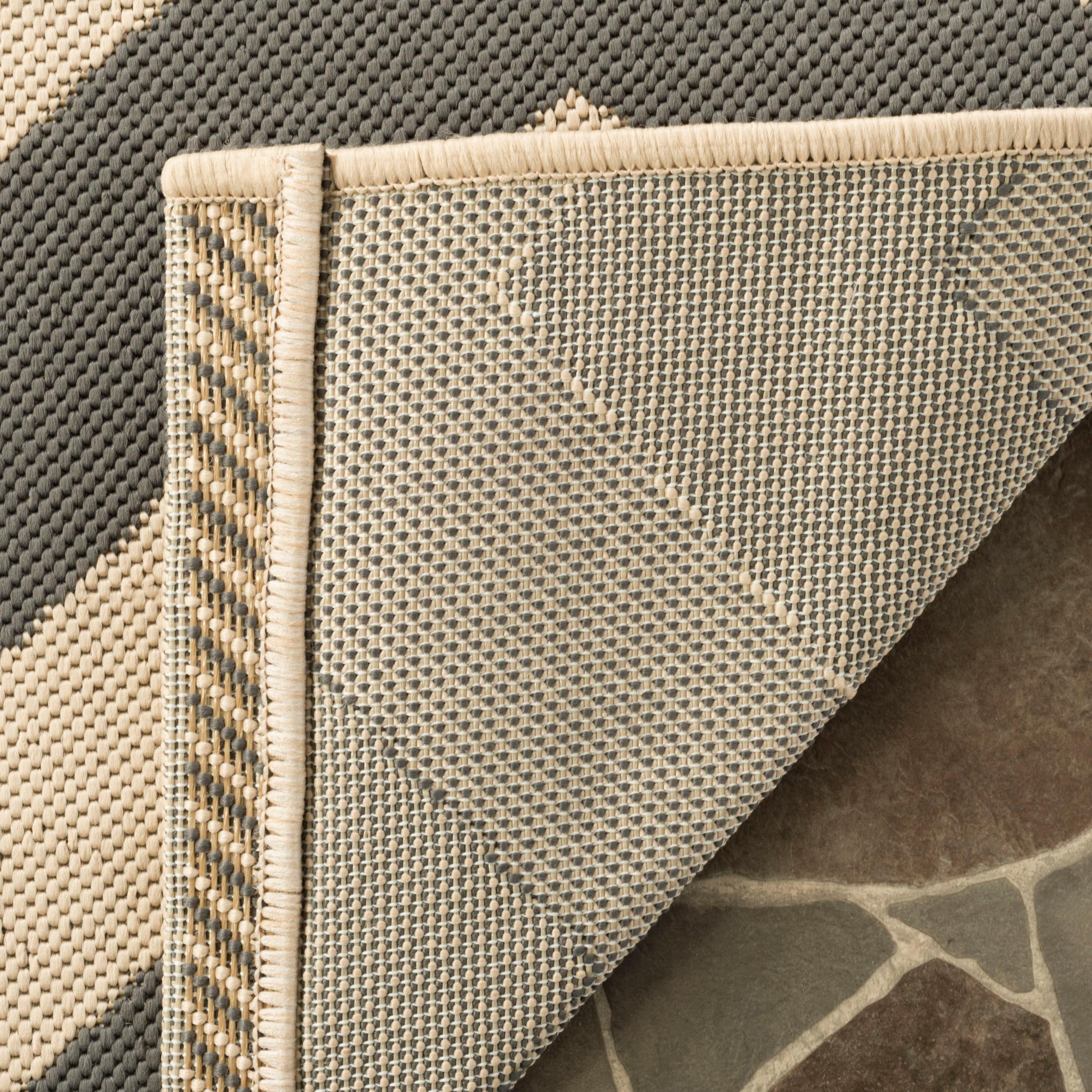 Courtyard CY6244 Power Loomed Indoor and Outdoor Area Rug - Grey/Beige - 8'x11' - Safavieh