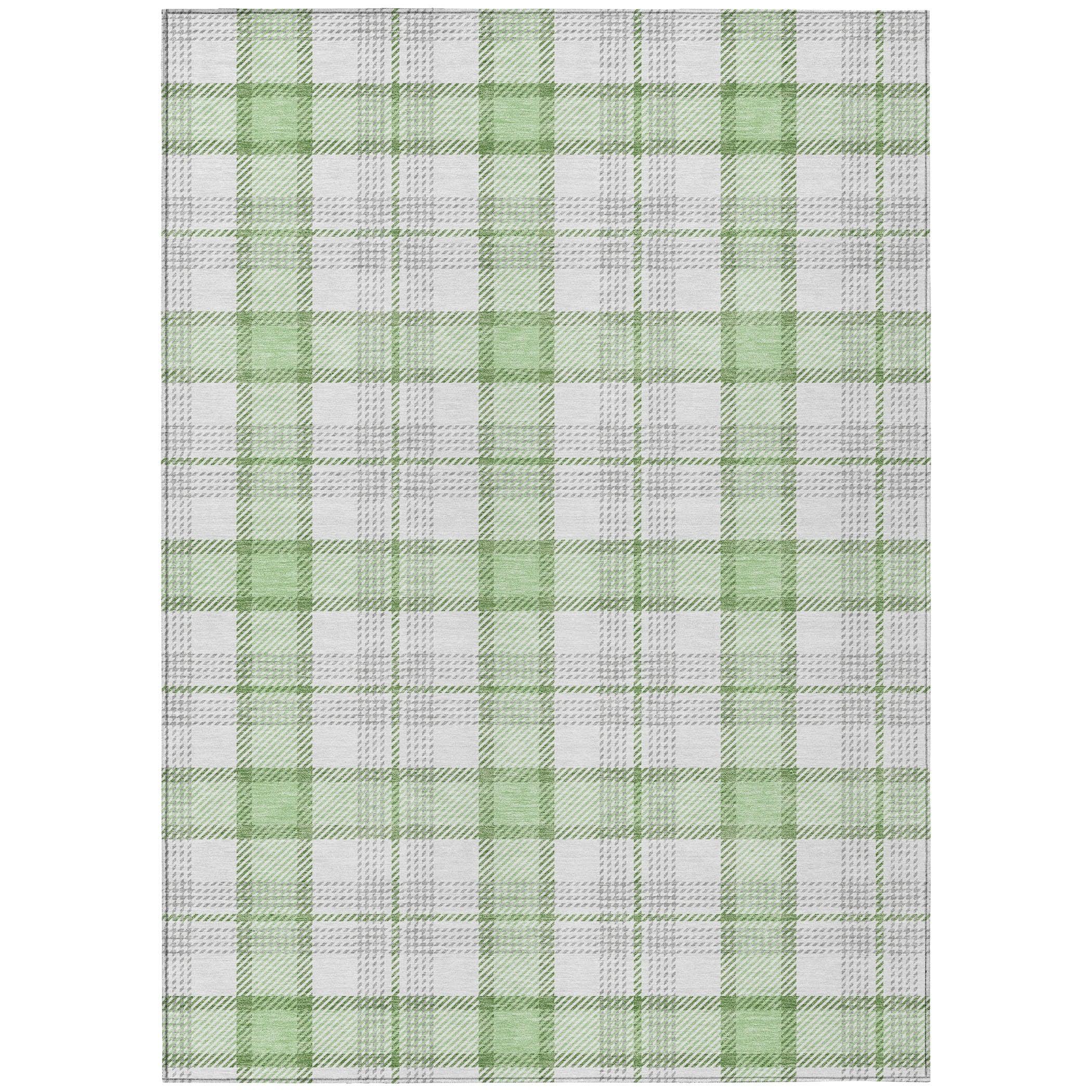 Machine Washable Indoor/Outdoor Chayden ACN1052 Mint Rug