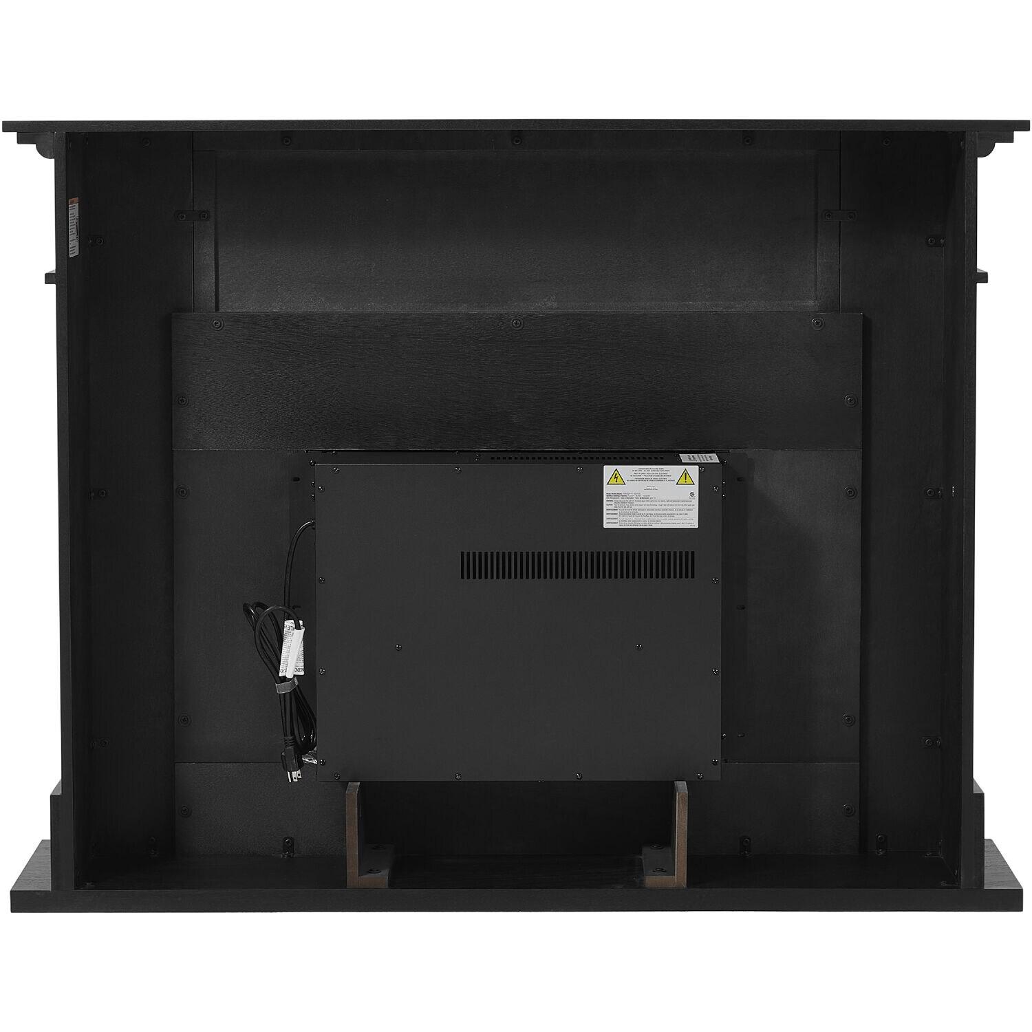 Cambridge Cambridge Sofia 53-in. Electric Fireplace Mantel in with Black Marble Inlay and Crystal Rocks