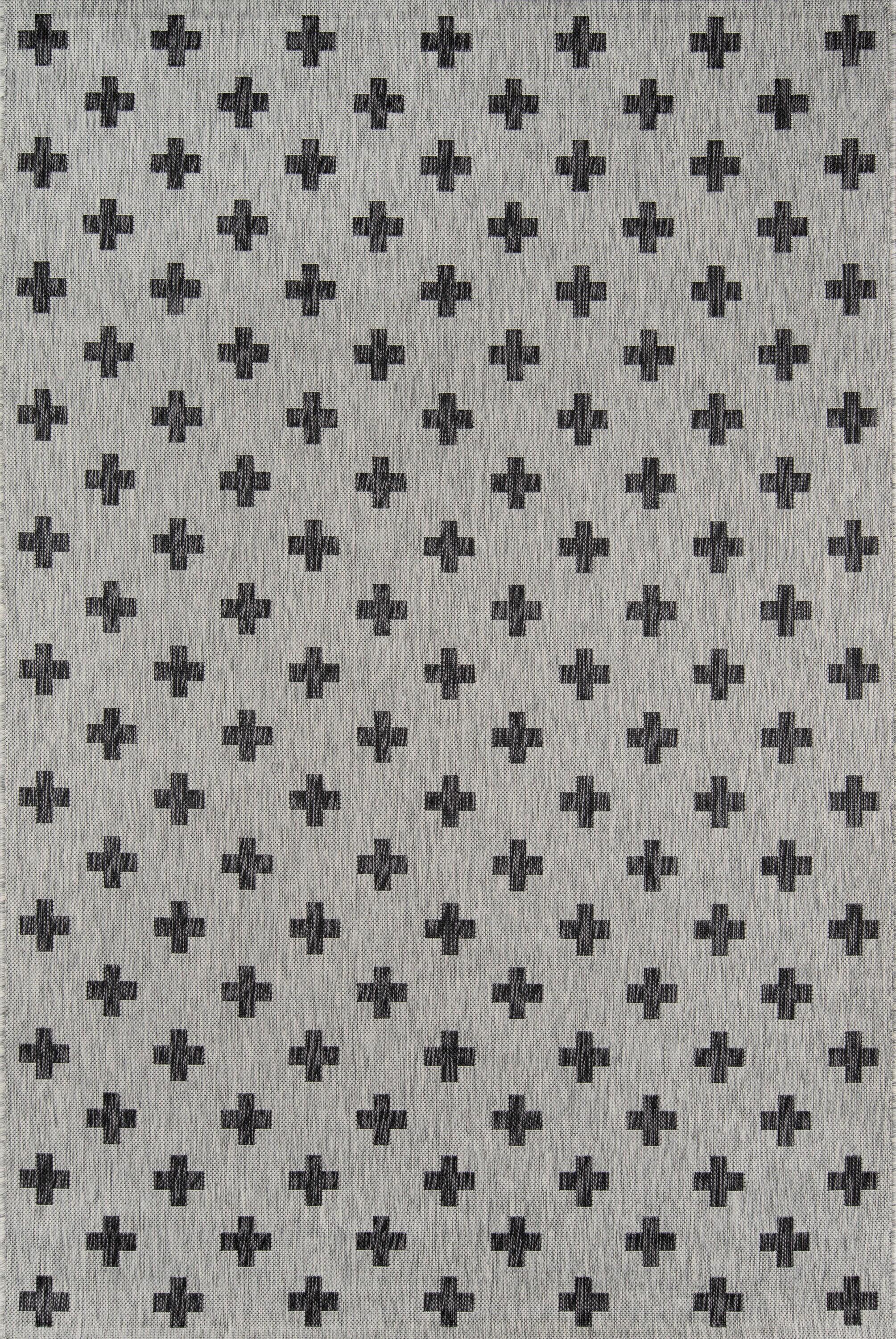 Umbria Polypropylene Gray/Black Rug