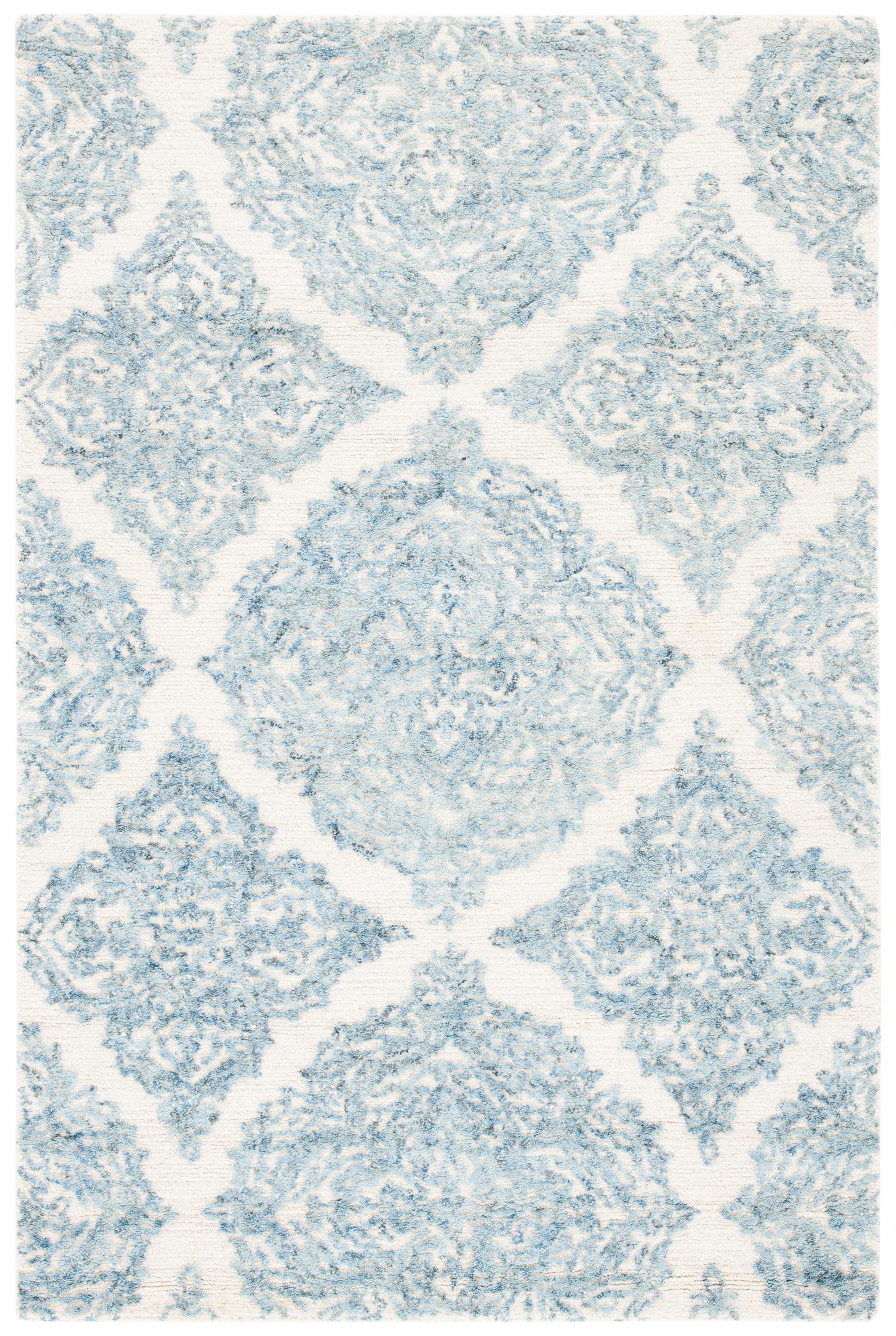 Abstract ABT346 Hand Tufted Accent Rug - Ivory/Blue - 2'x3' - Safavieh.