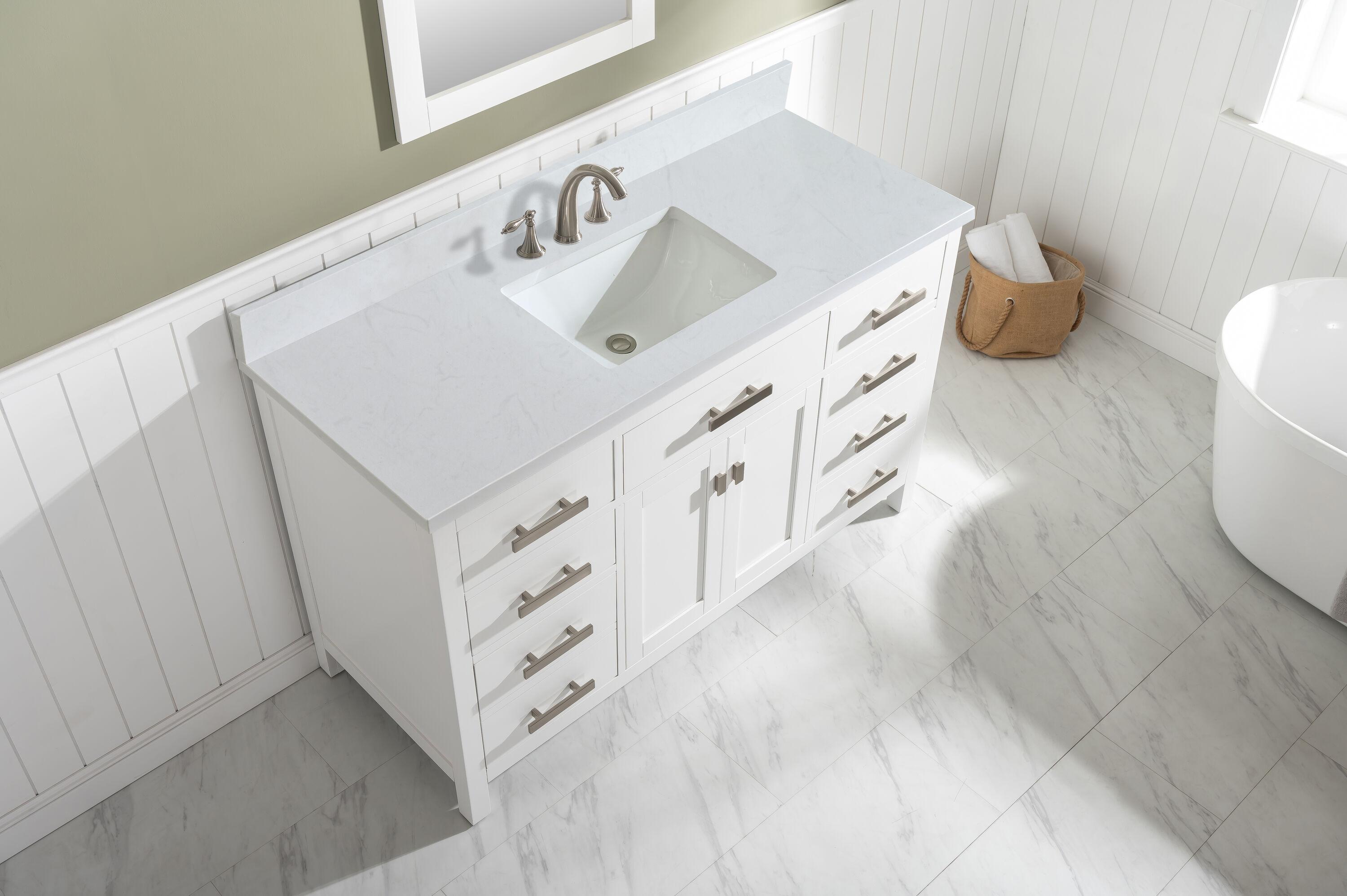 Design Element Valentino 54" Single Sink Vanity in White