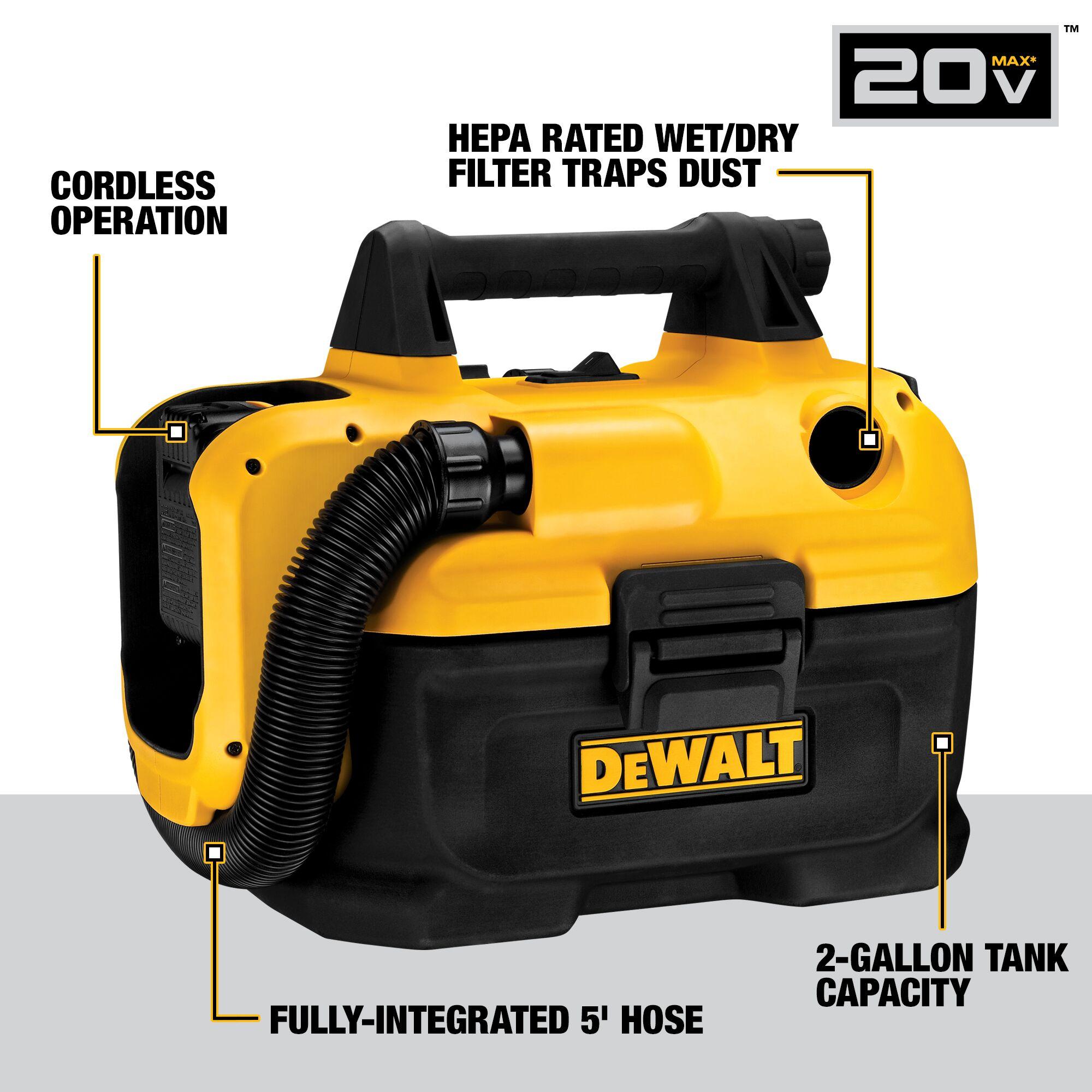 DeWalt 20V MAX Cordless Wet-Dry Vacuum (Tool Only)