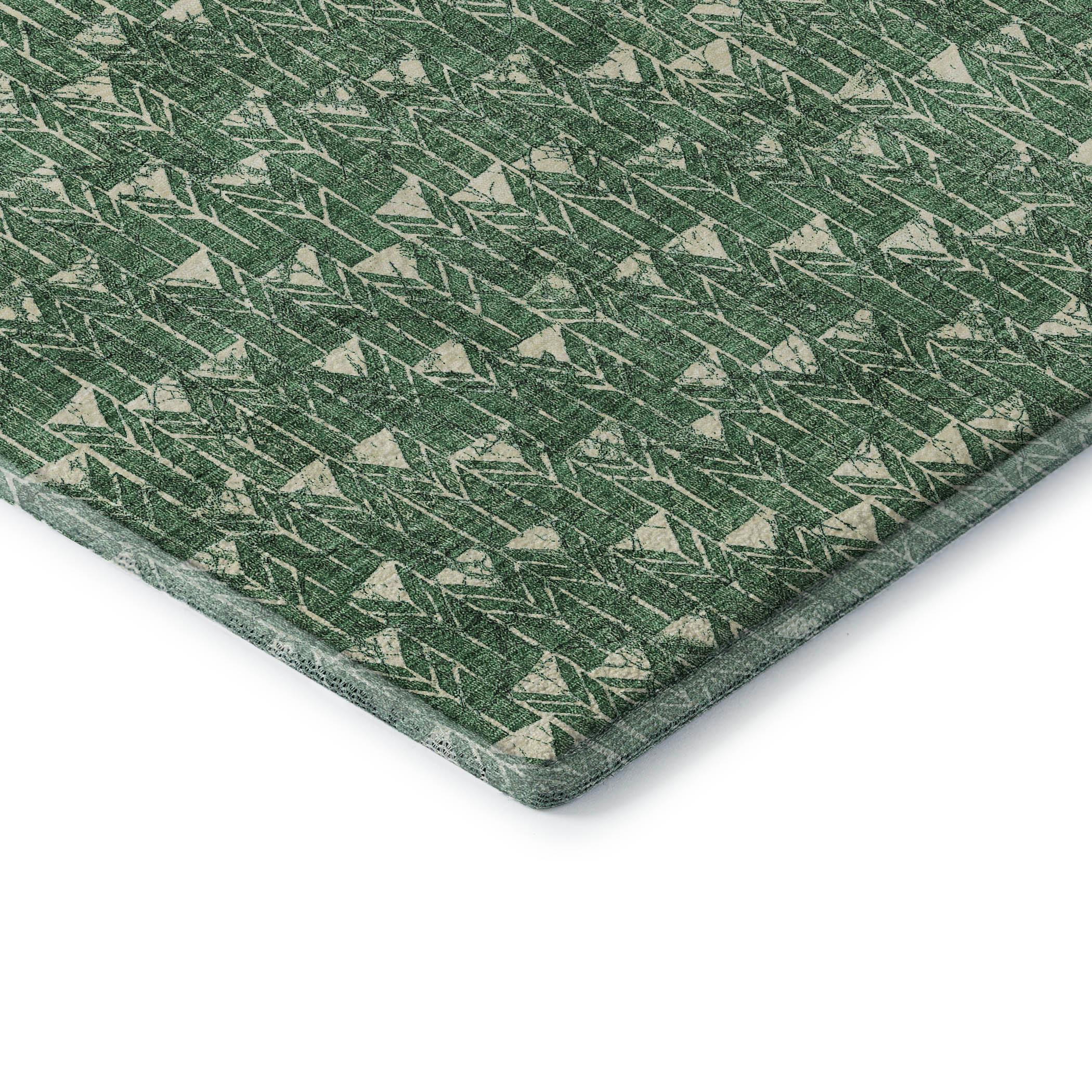 Addison Rugs Mayfield Washable Transitional Arrows Green Runner Rug, 2'3" x 7'6"