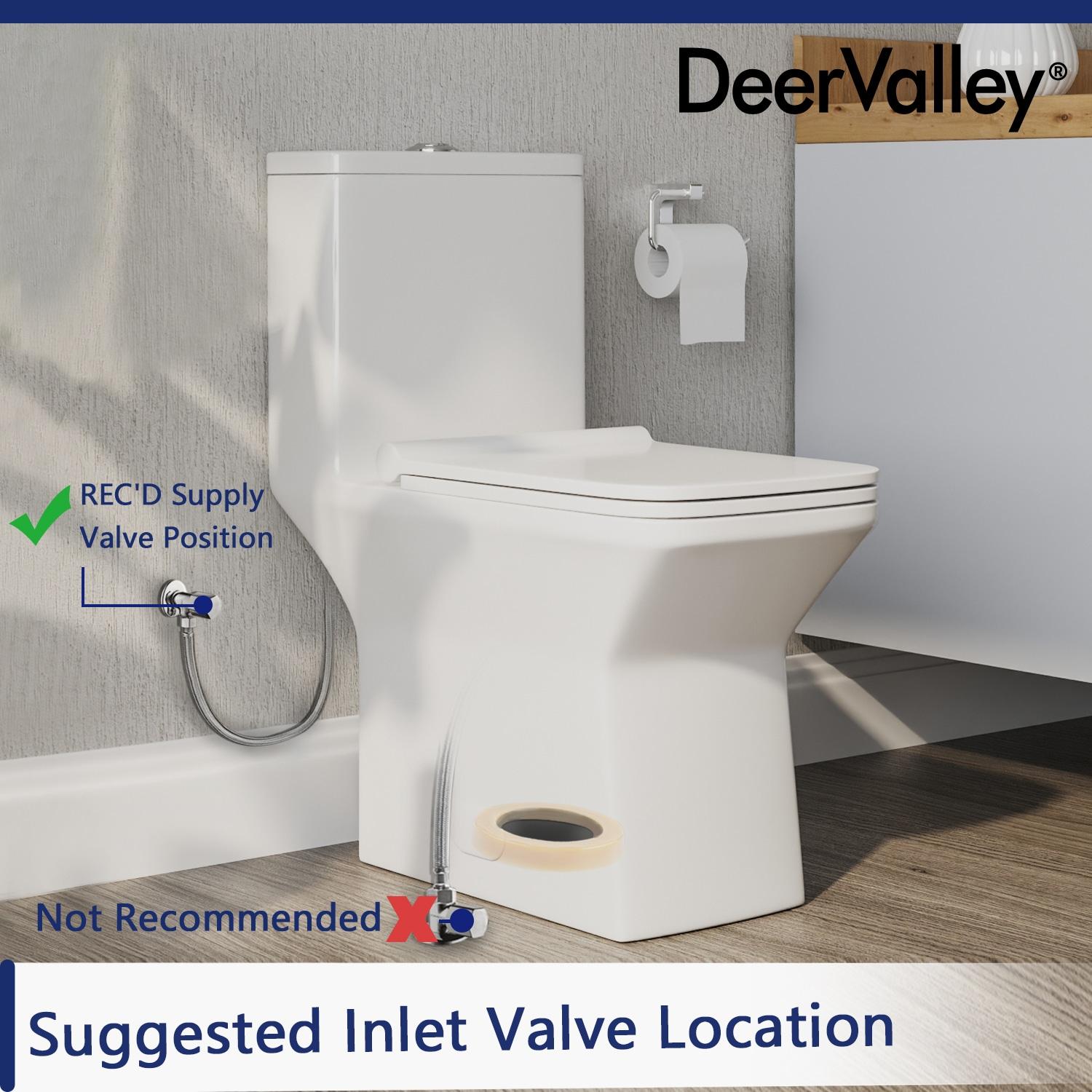 Ace Dual-Flush Square Seat One-Piece Floor Mounted Toilet with White Glazed Surface(Seat Included)