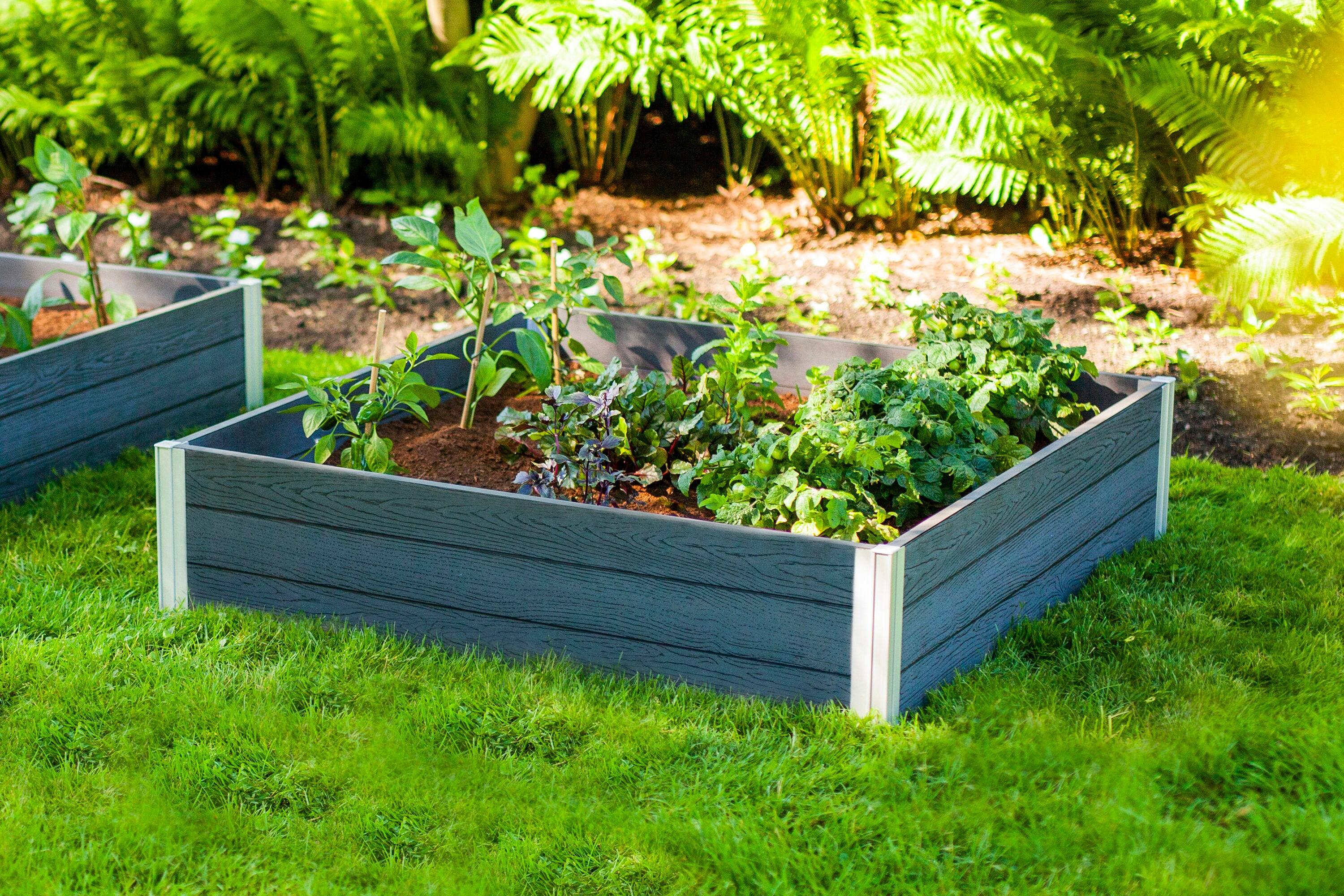 Urbana 4 ft x 4 ft Vinyl Raised Garden Bed