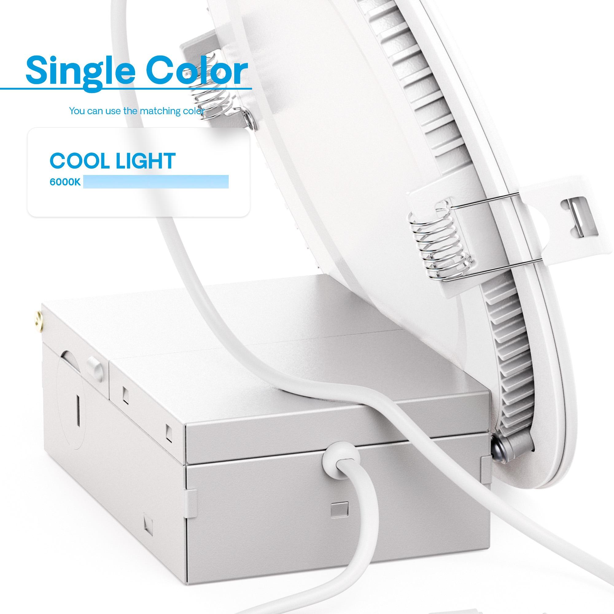 6'' Dimmable Air-Tight IC Rated LED Canless Recessed Lighting Kit