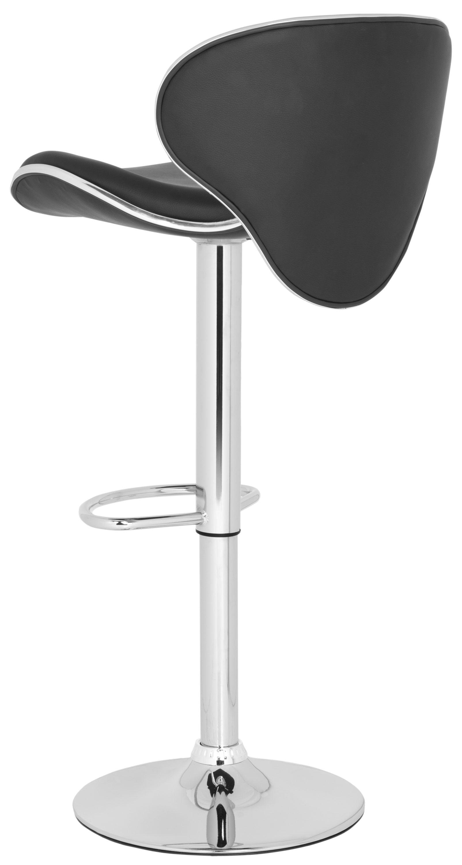 Shambi Swivel Bar Stool - Black - Safavieh
