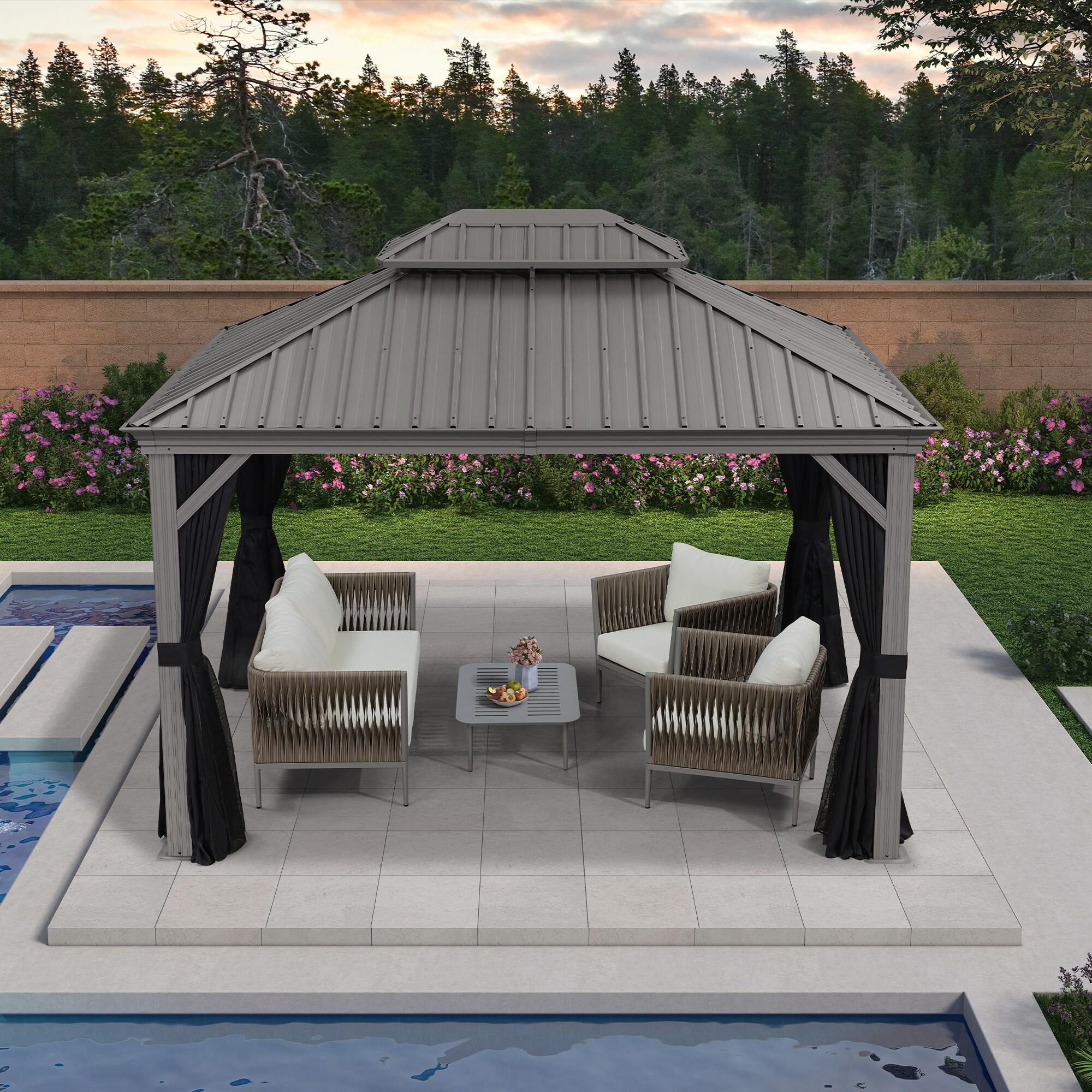 Purple Leaf Aluminum Patio Gazebo