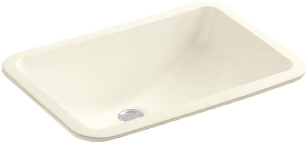 Ladena® Finish Vitreous China Rectangular Undermount Bathroom Sink with Overflow