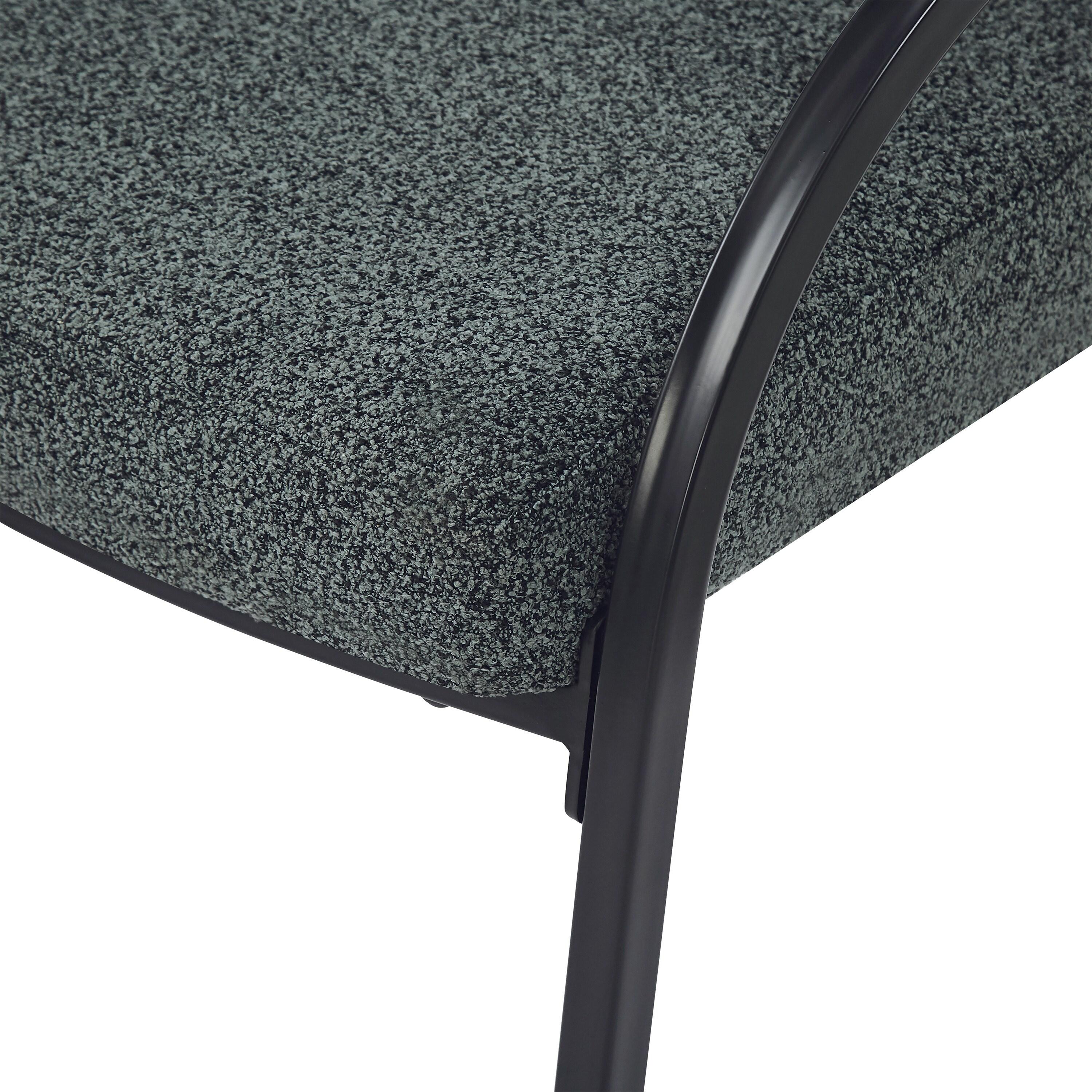 Christopher Knight Home Hayden Upholstered Armrest Dining Chairs with Metal Legs (Set of 2), Dark Green/Black